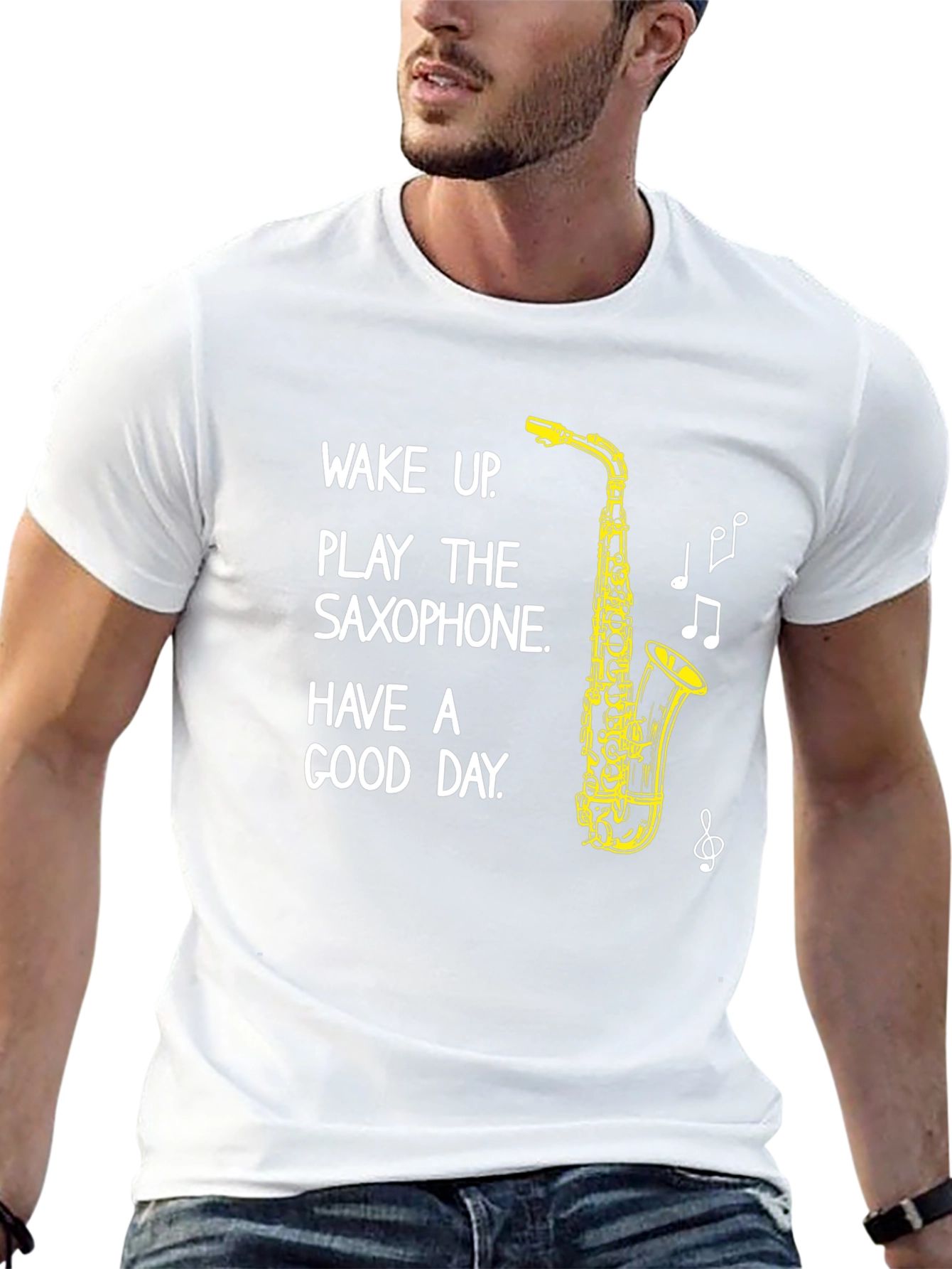 Wake Up & Play Saxophone Graphic Tee