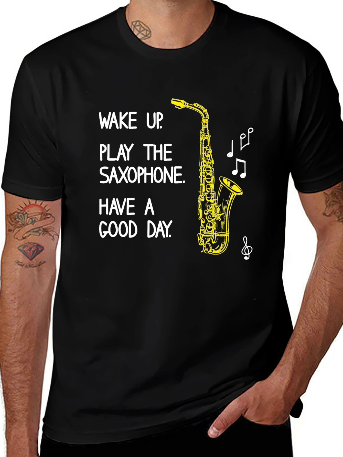 Wake Up & Play Saxophone Graphic Tee