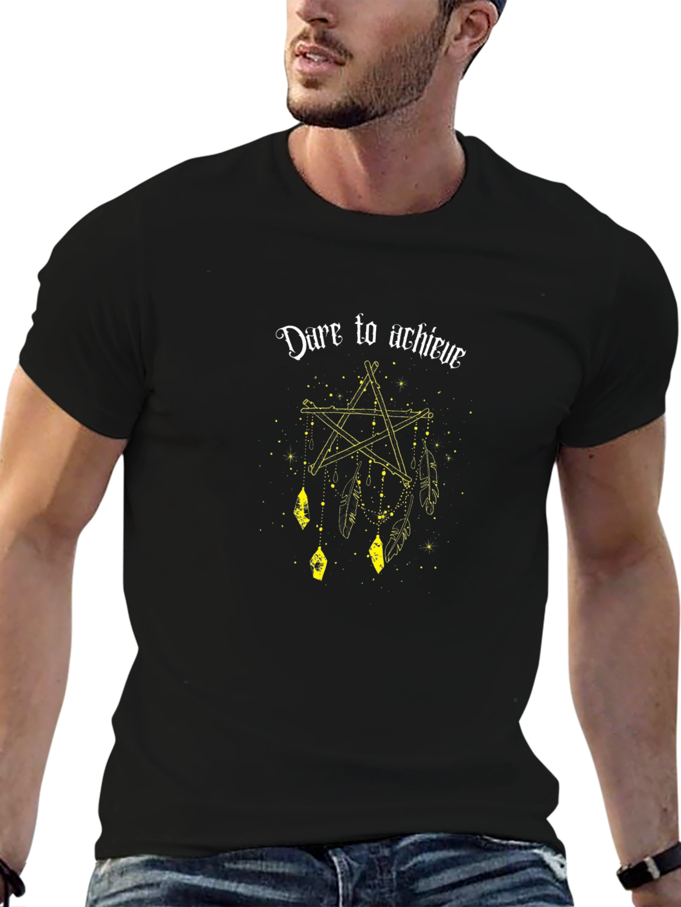 Dare to Achieve Graphic Tee - Black