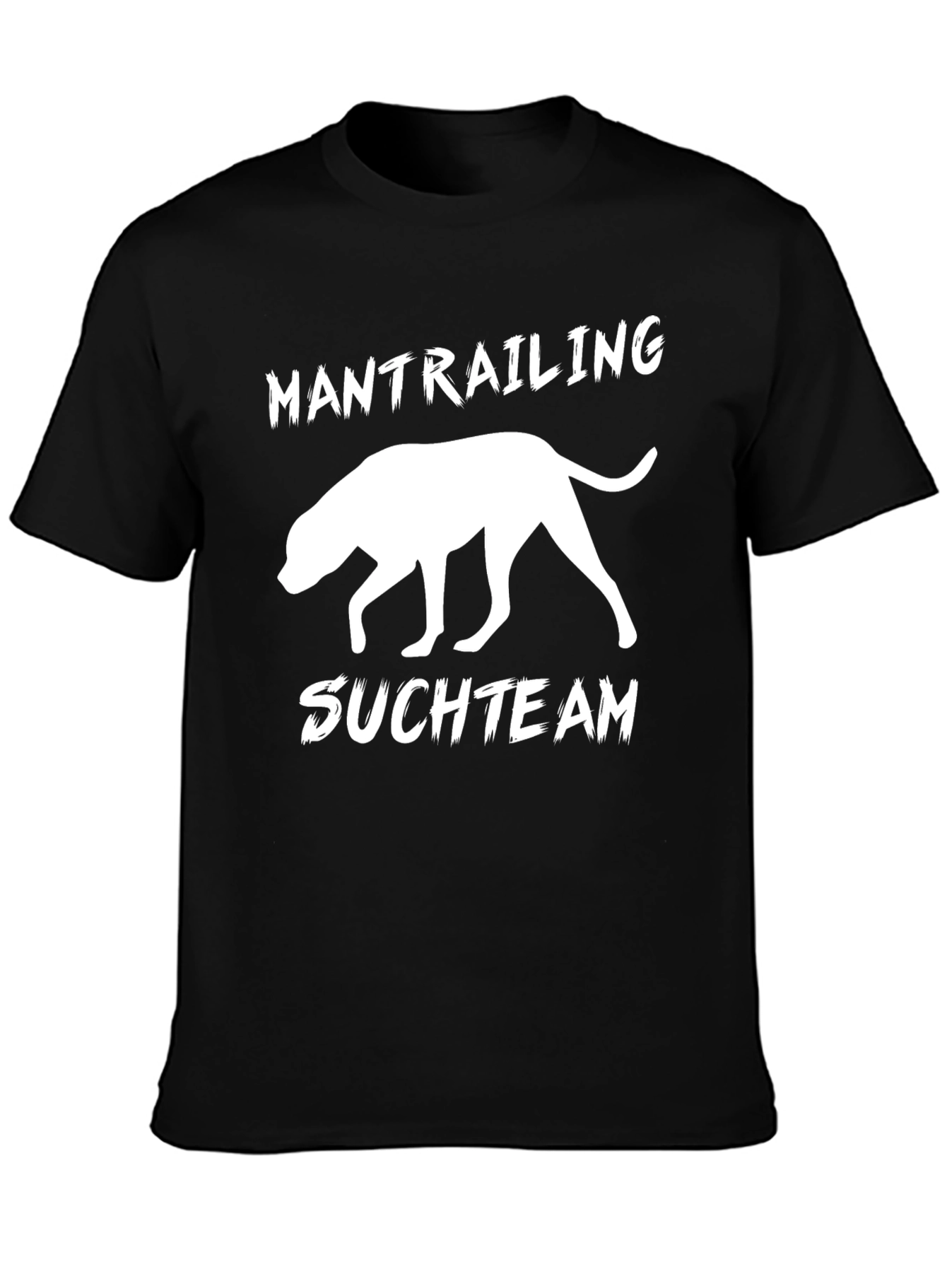 Mantrailing Suchteam Dog Silhouette Black T-Shirt