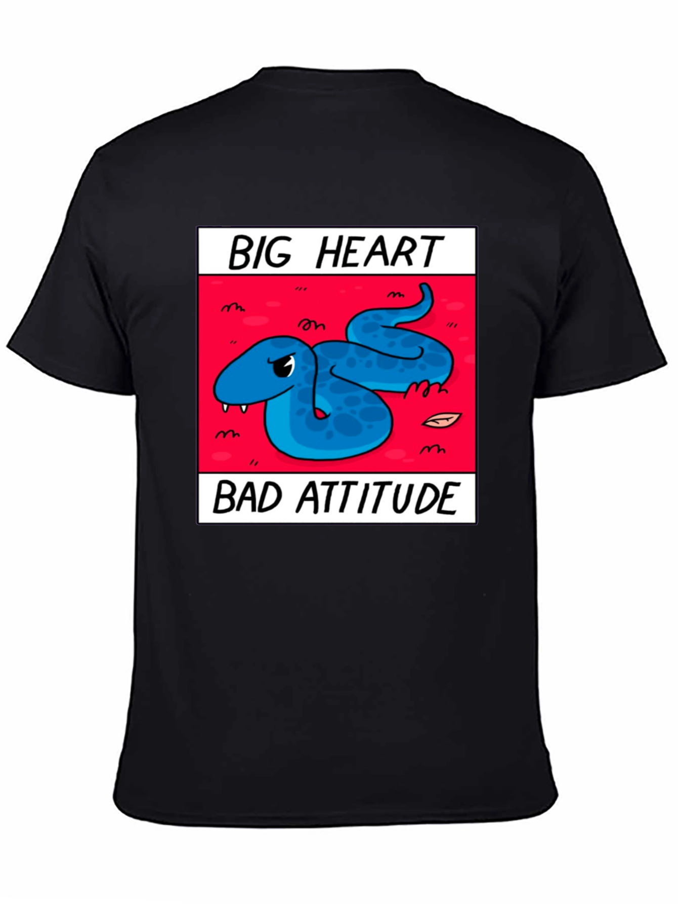Big Heart Bad Attitude Snake Graphic T-Shirt