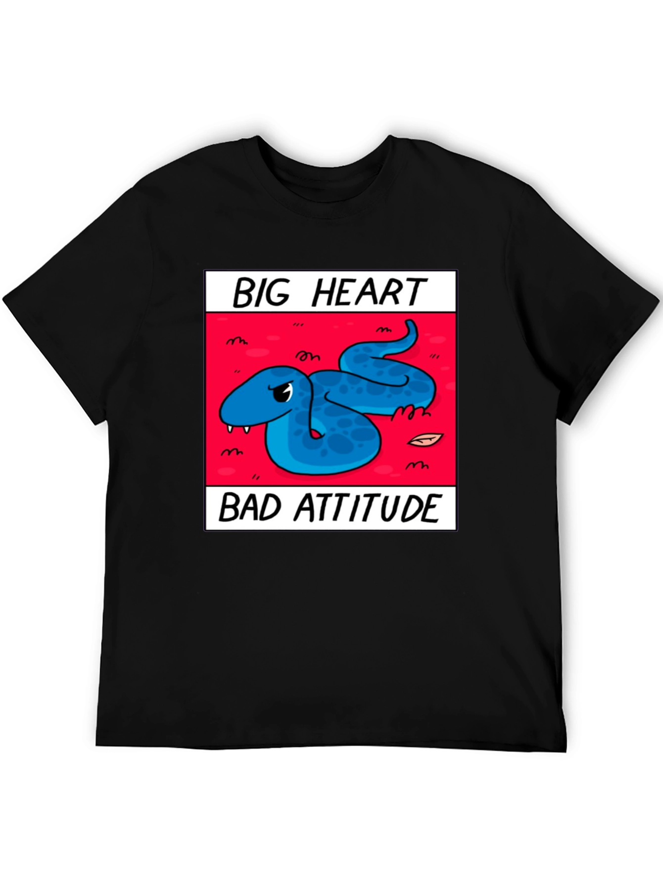 Big Heart Bad Attitude Snake Graphic T-Shirt