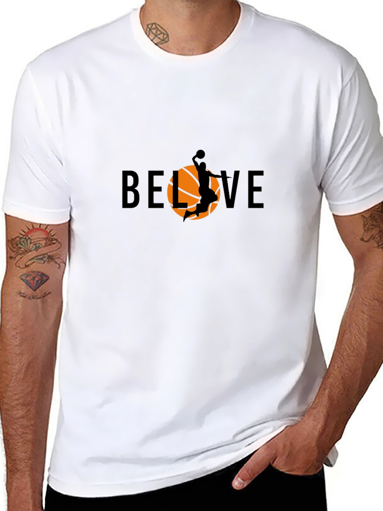 Believe Basketball Graphic Tee - Black