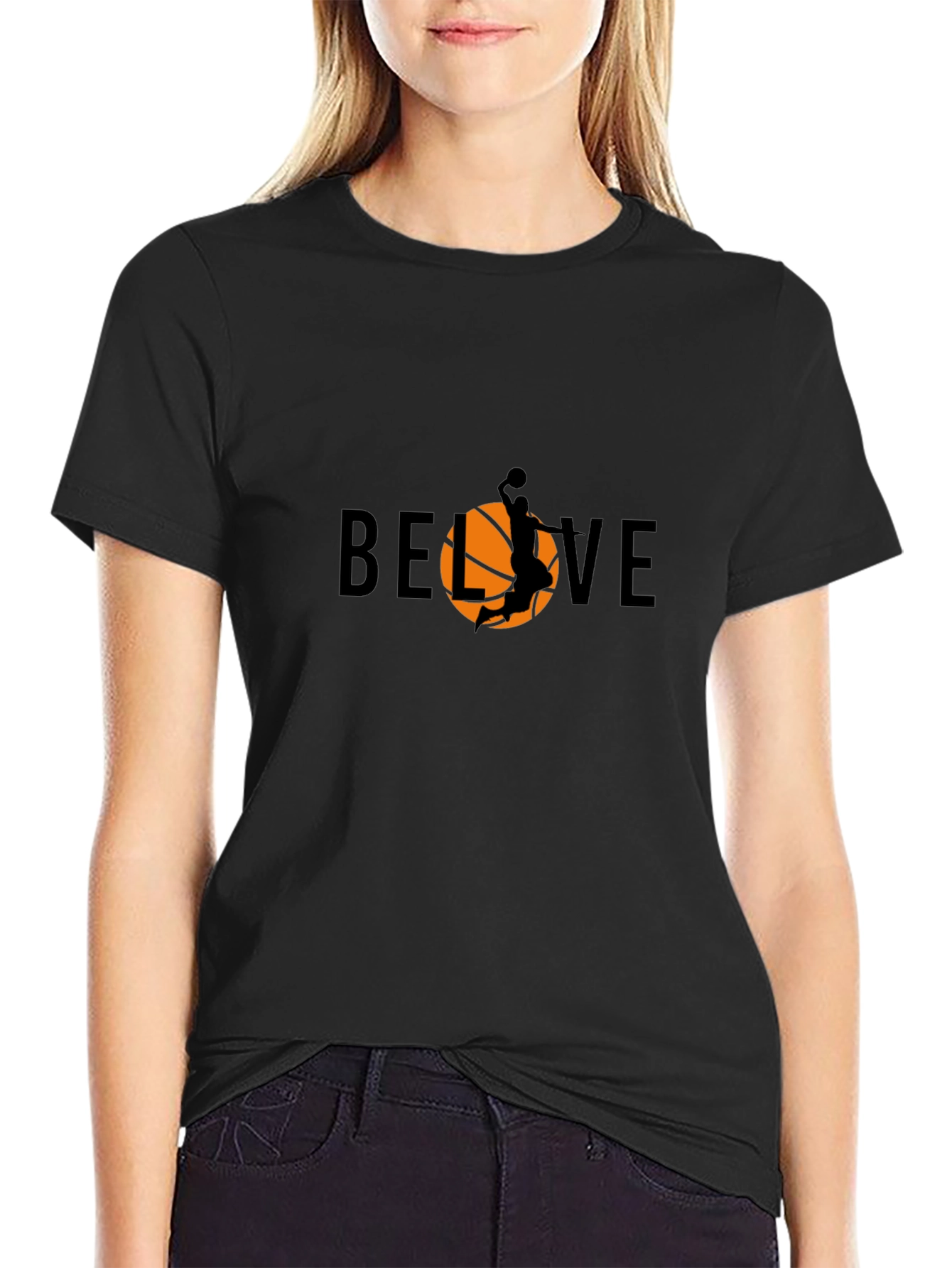 Believe Basketball Graphic Tee - Black
