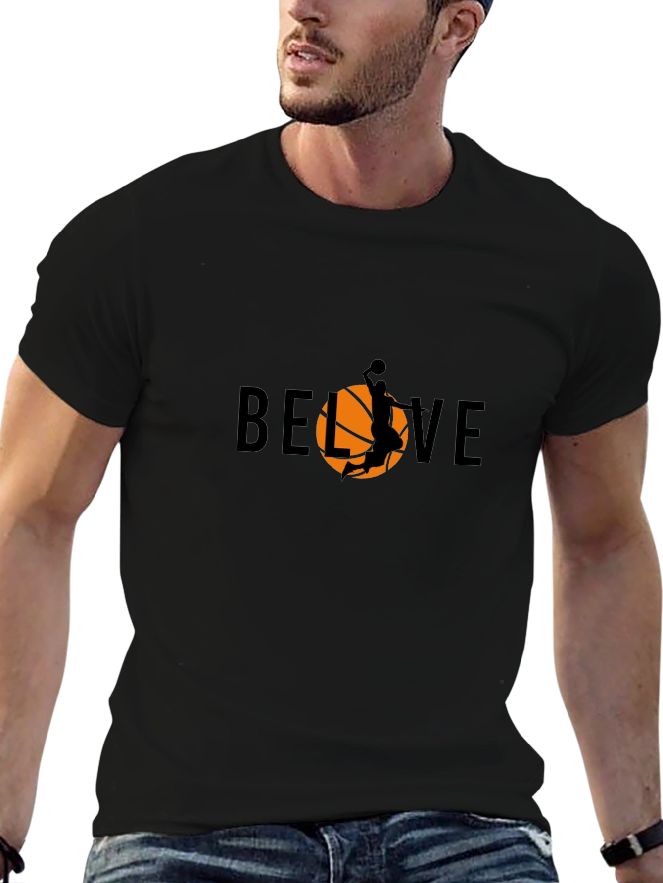 Believe Basketball Graphic Tee - Black