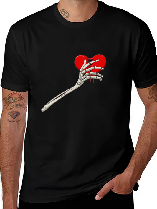 Heart Skeleton Hand Graphic Tee