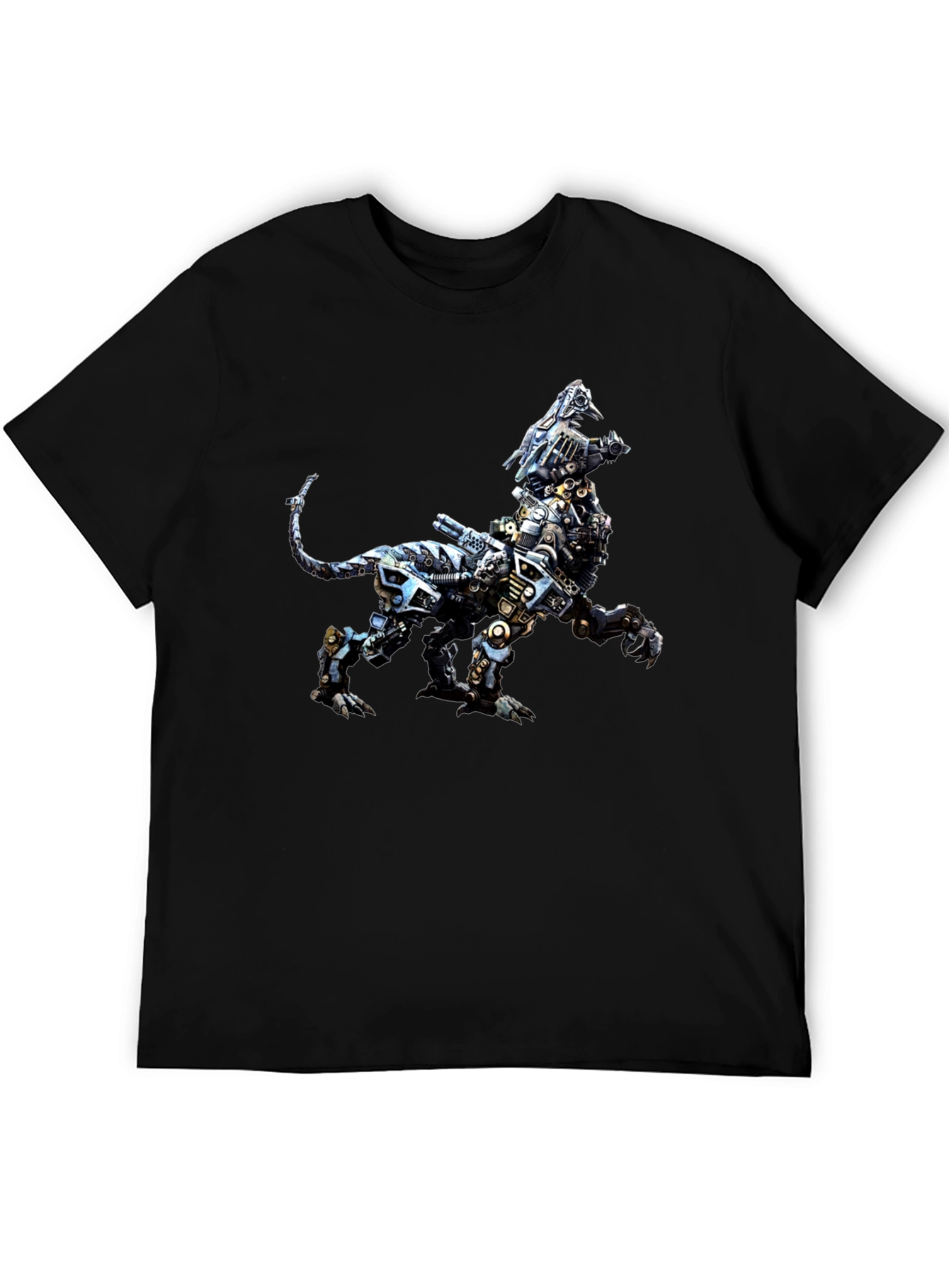 Robotic Lion Graphic Tee - Cool Animal Print Shirt