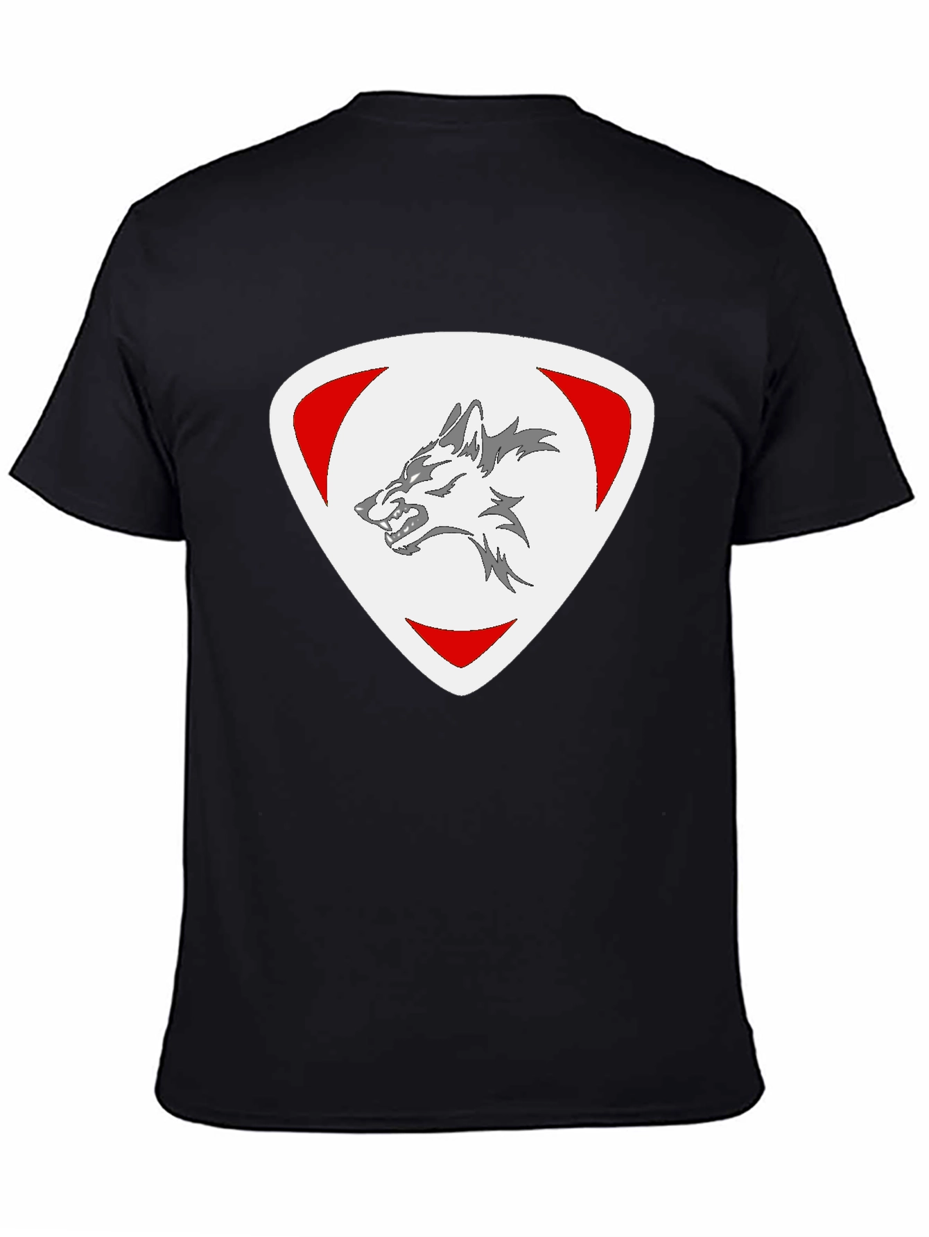 Wolf Emblem Black T-Shirt - Modern Style