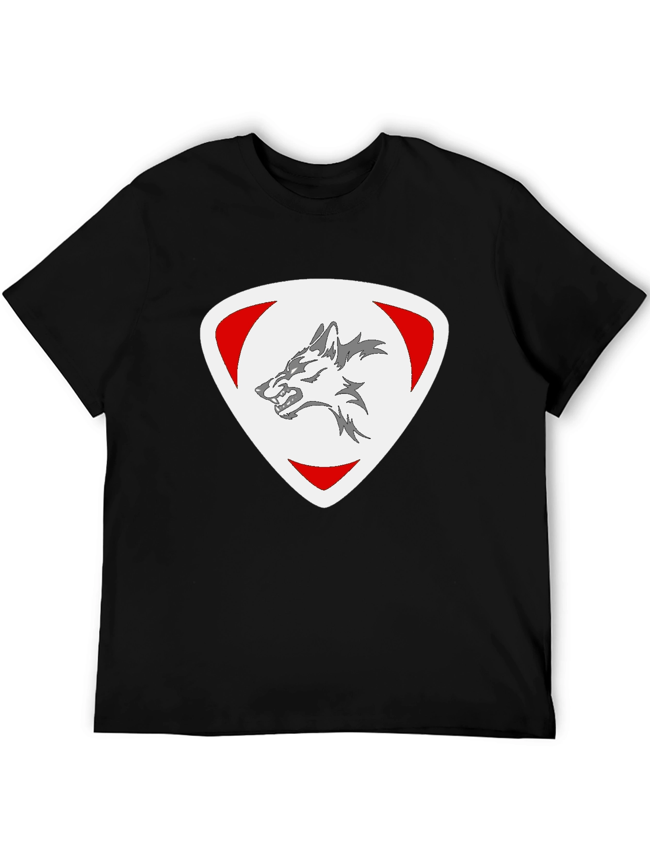 Wolf Emblem Black T-Shirt - Modern Style