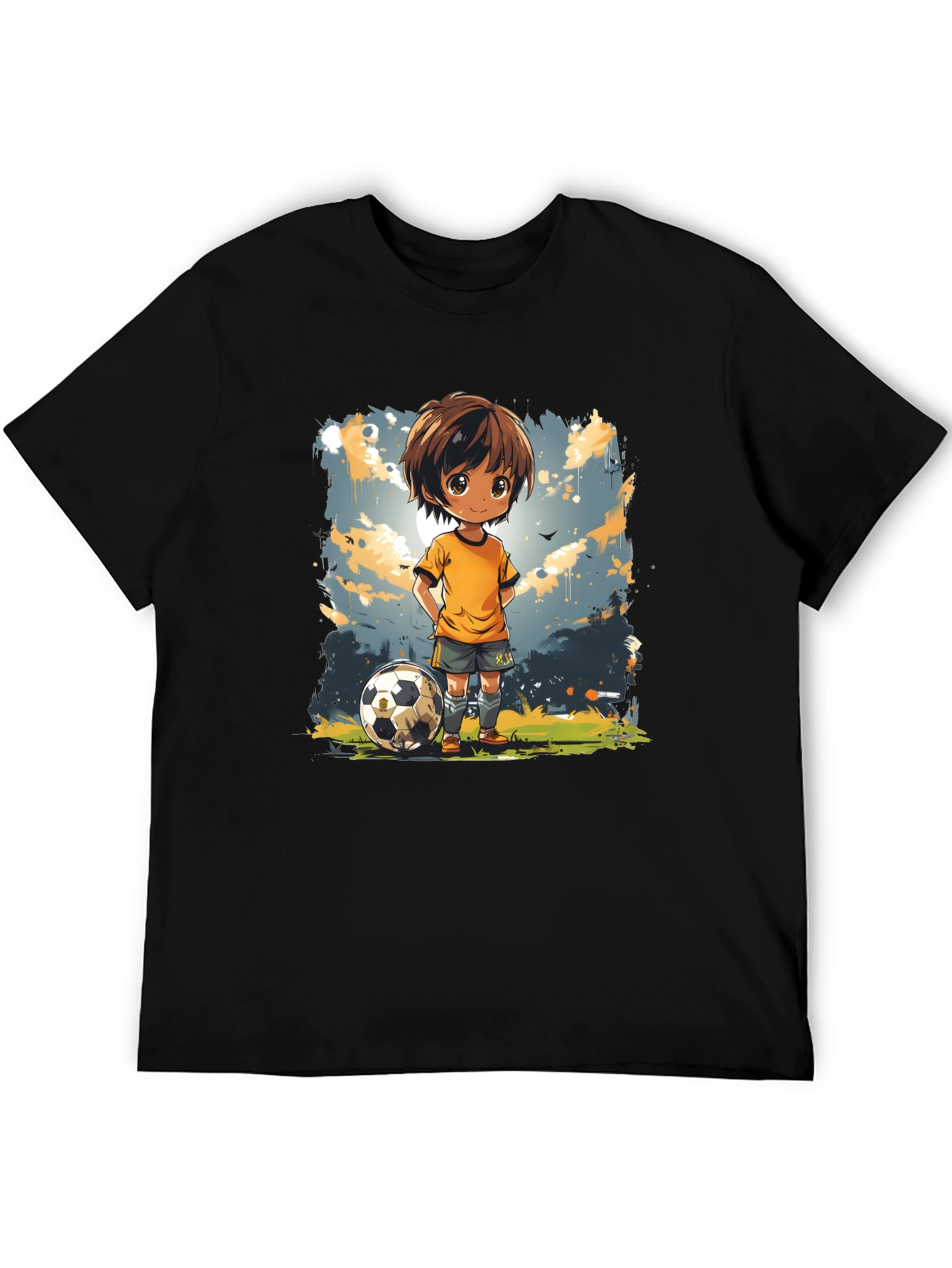 Soccer Kid Graphic Tee - Playful Cartoon Design
