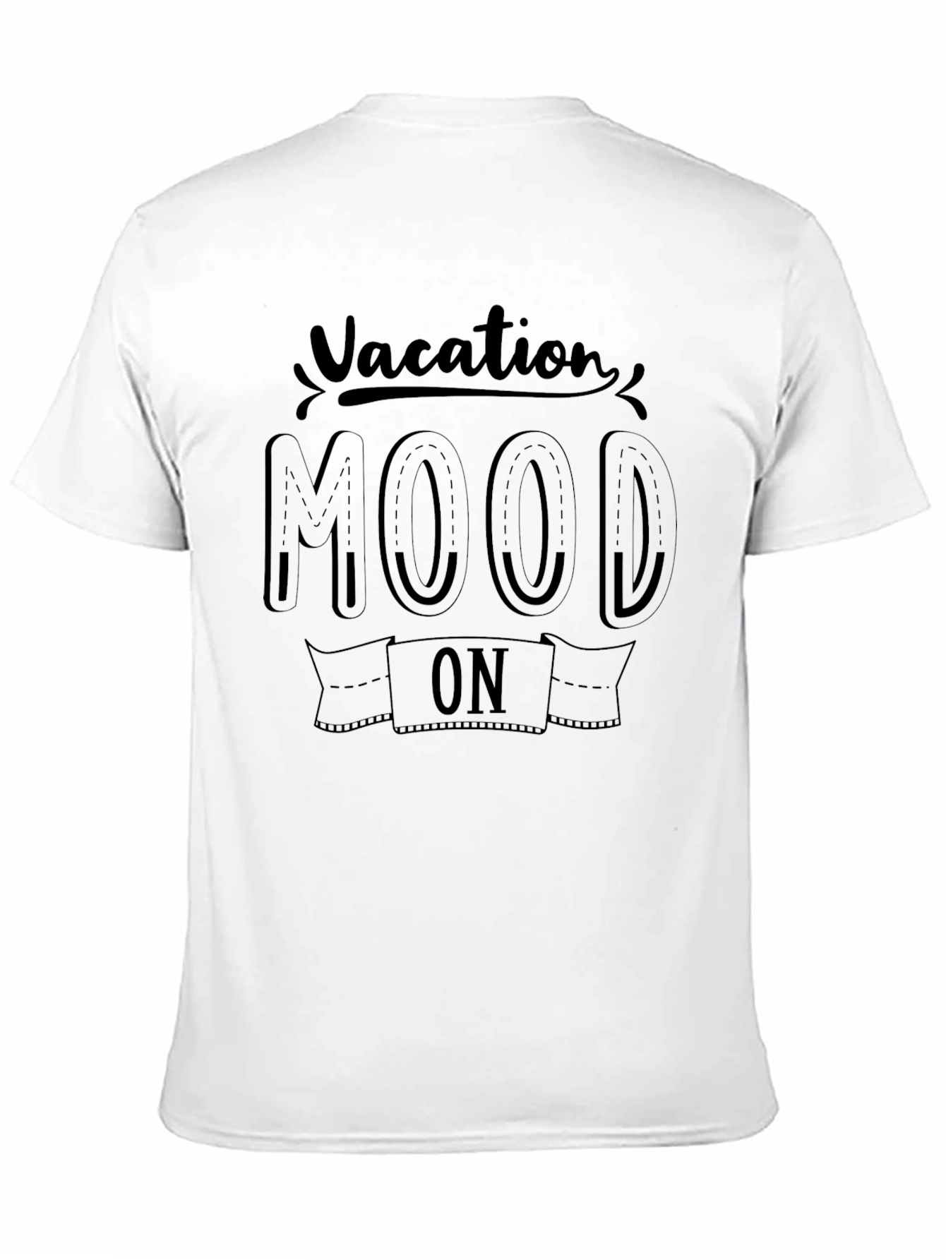 Vacation Mood On Black Graphic T-Shirt