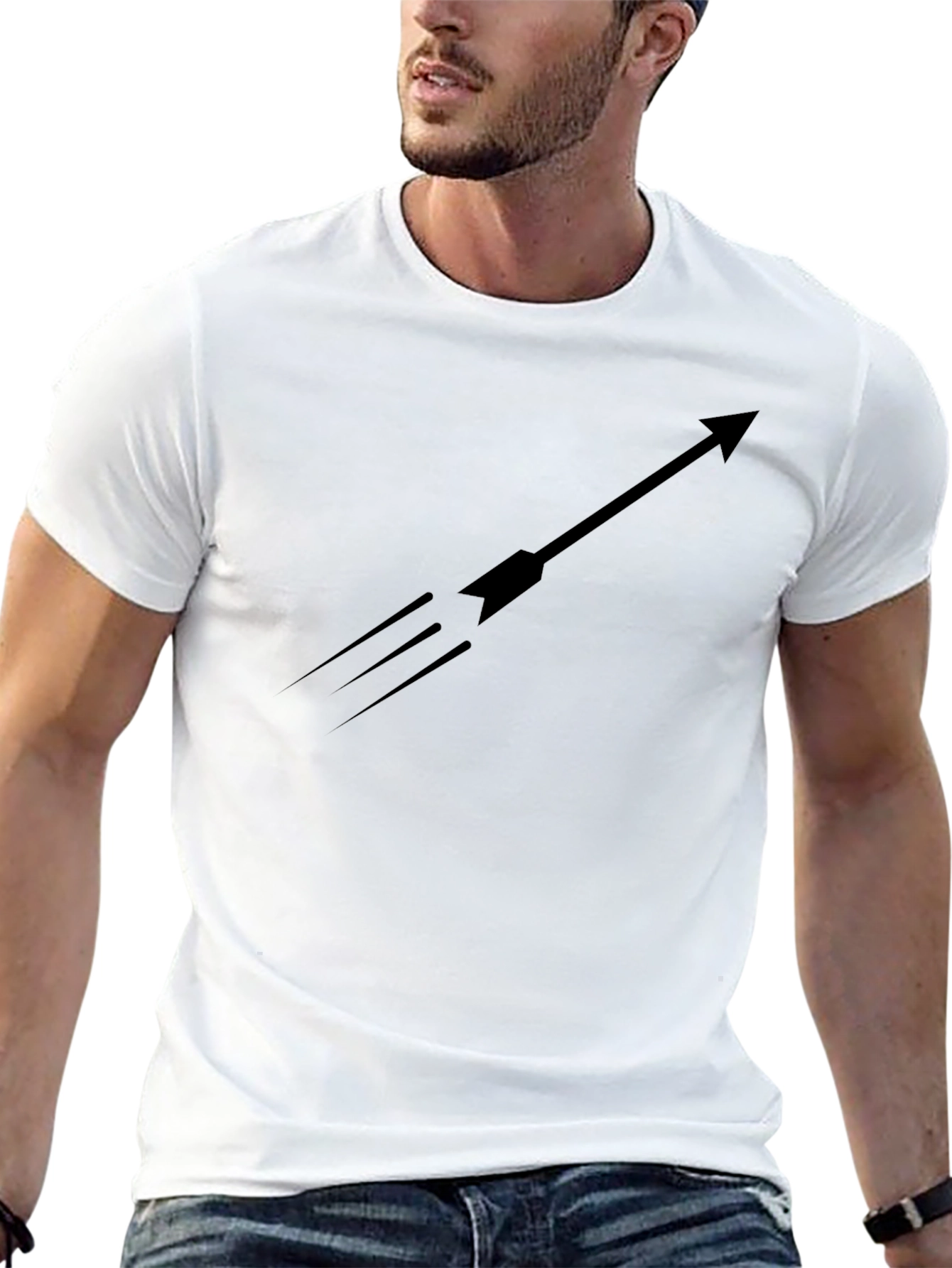 Black T-Shirt Arrow Graphic Tee