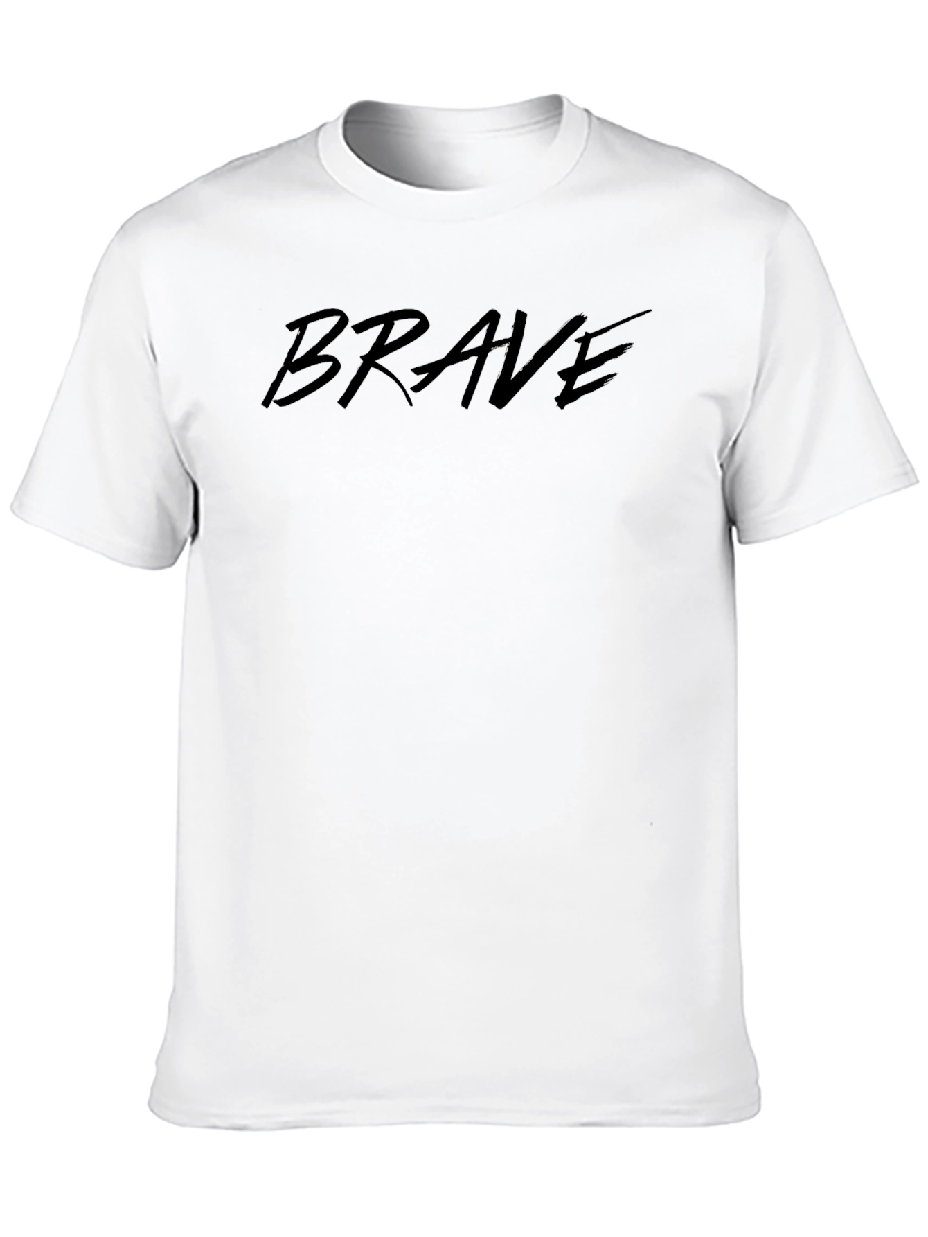 Mens Brave Graphic Print Black T-Shirt