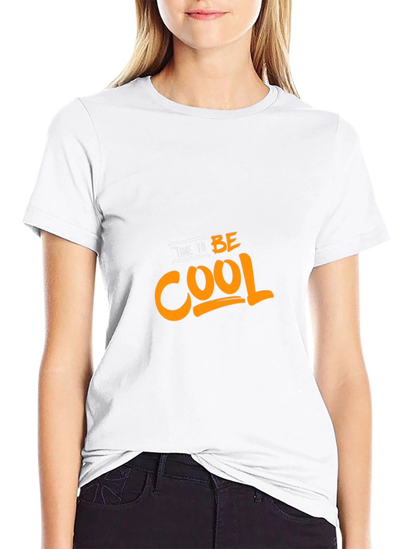 Time To Be Cool Black Graphic Tee