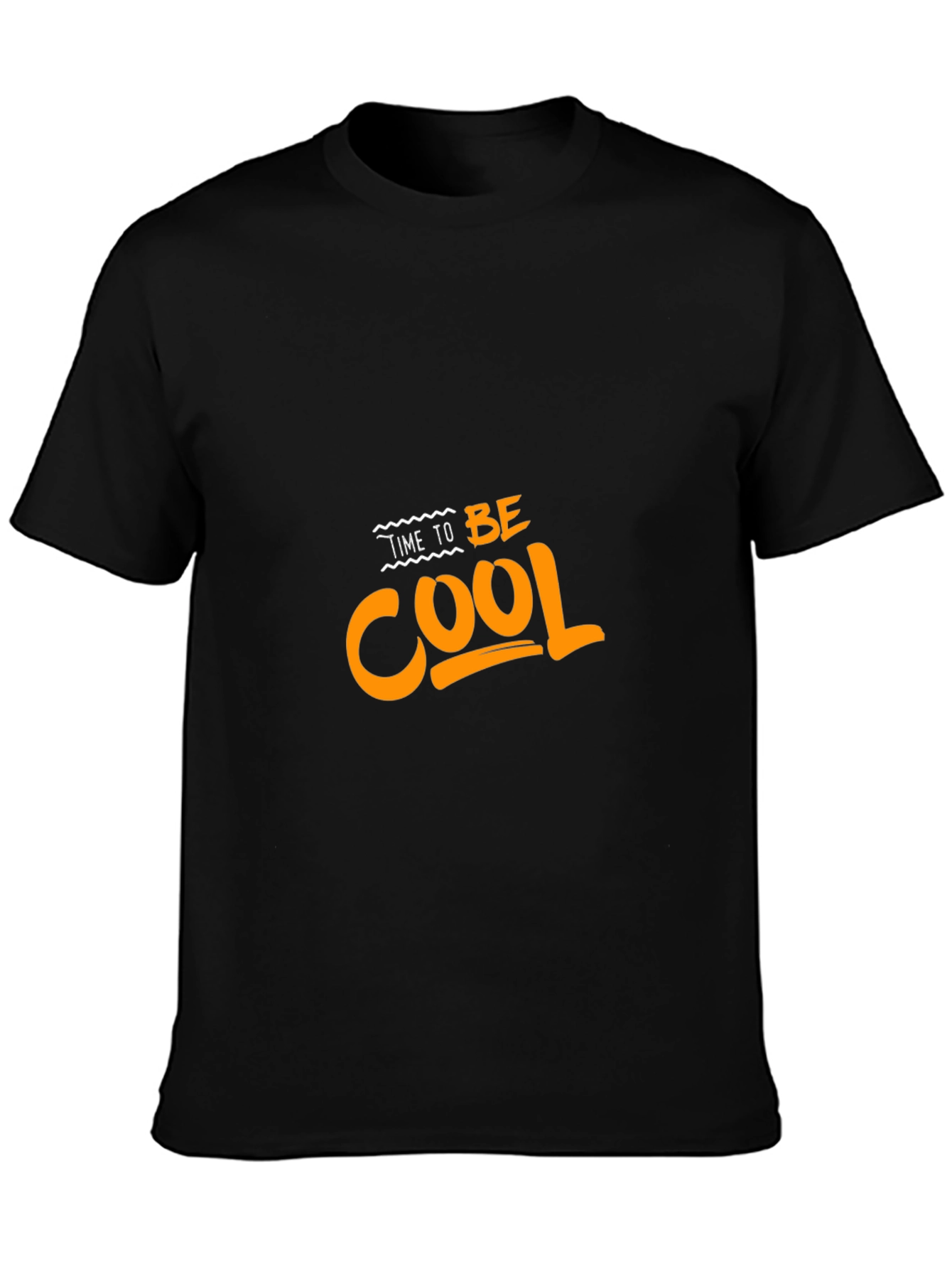 Time To Be Cool Black Graphic Tee