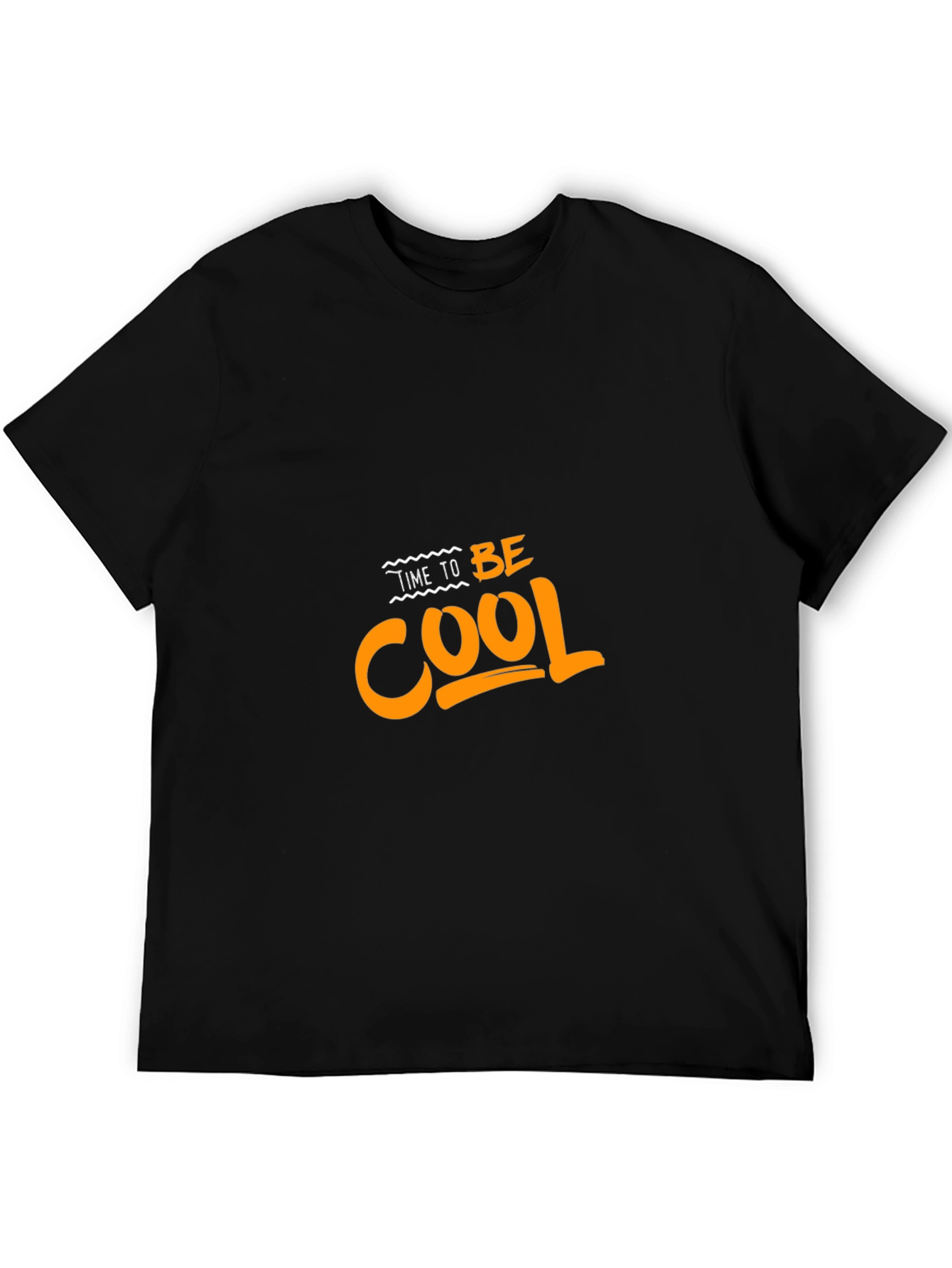 Time To Be Cool Black Graphic Tee