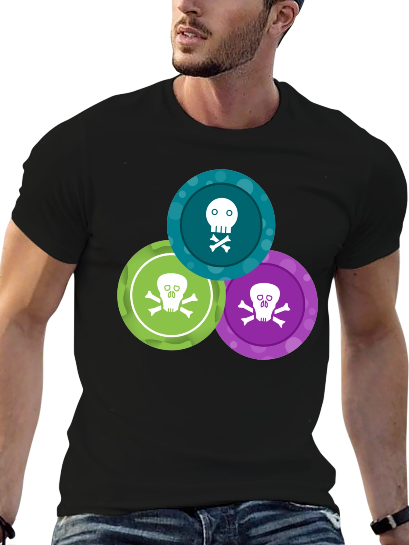 Skull & Crossbones T-Shirt - Graphic Print Tee