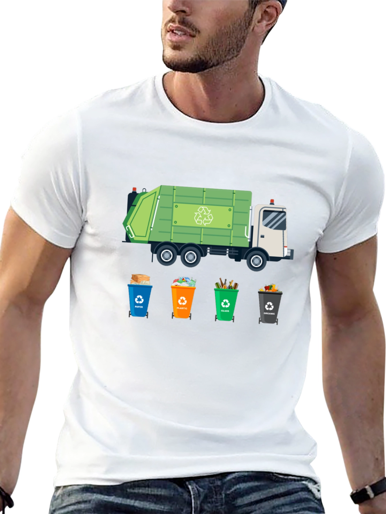Recycle Truck T-Shirt - Eco-Friendly Design