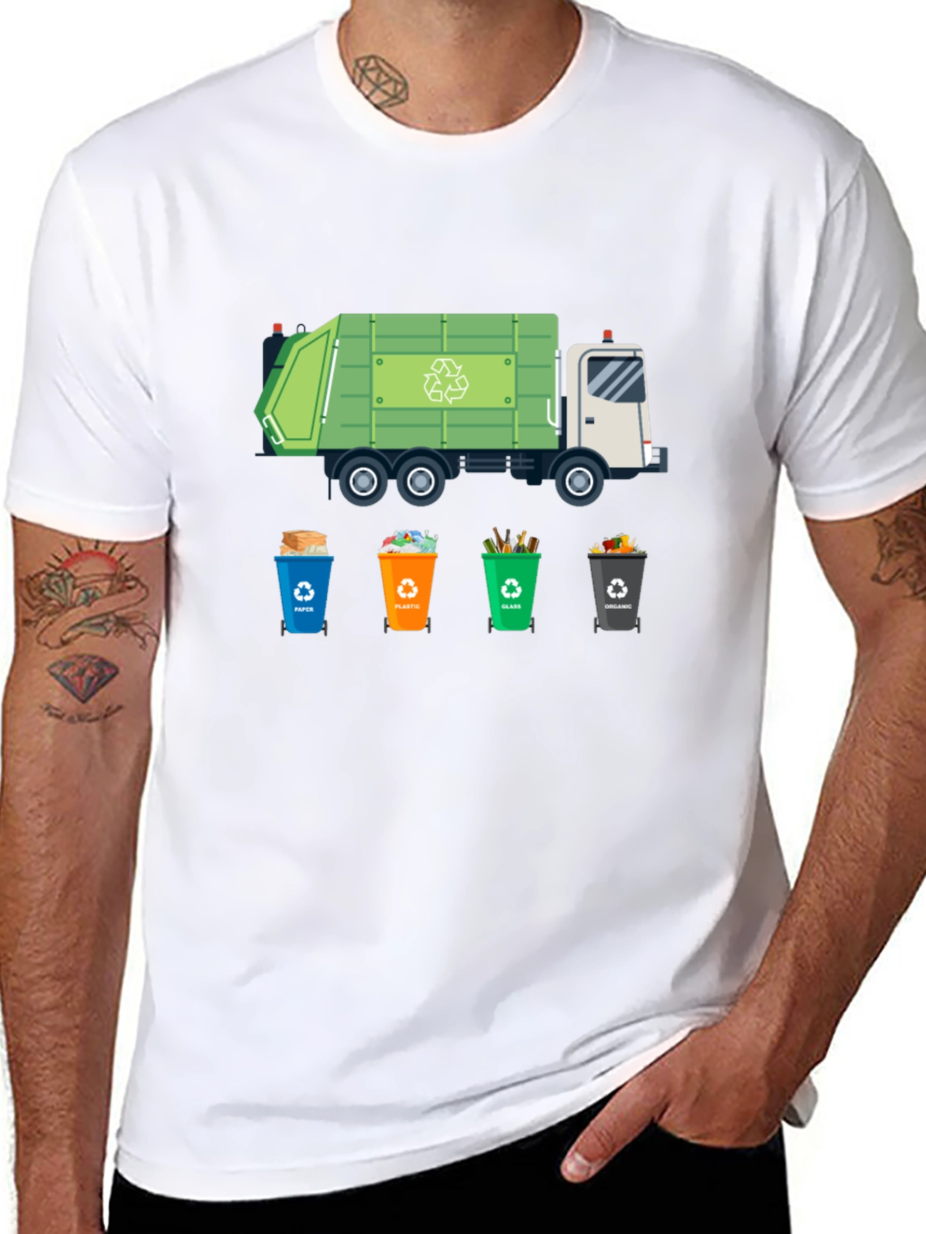 Recycle Truck T-Shirt - Eco-Friendly Design