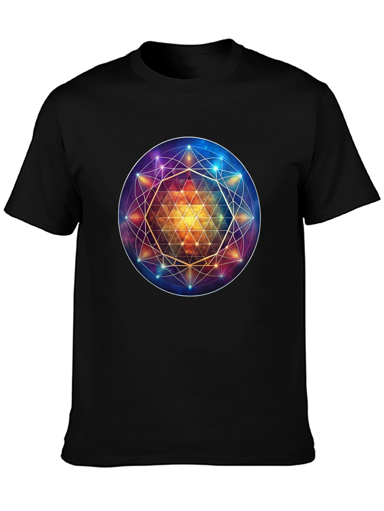 Metatrons Cube Graphic Tee - Sacred Geometry Design
