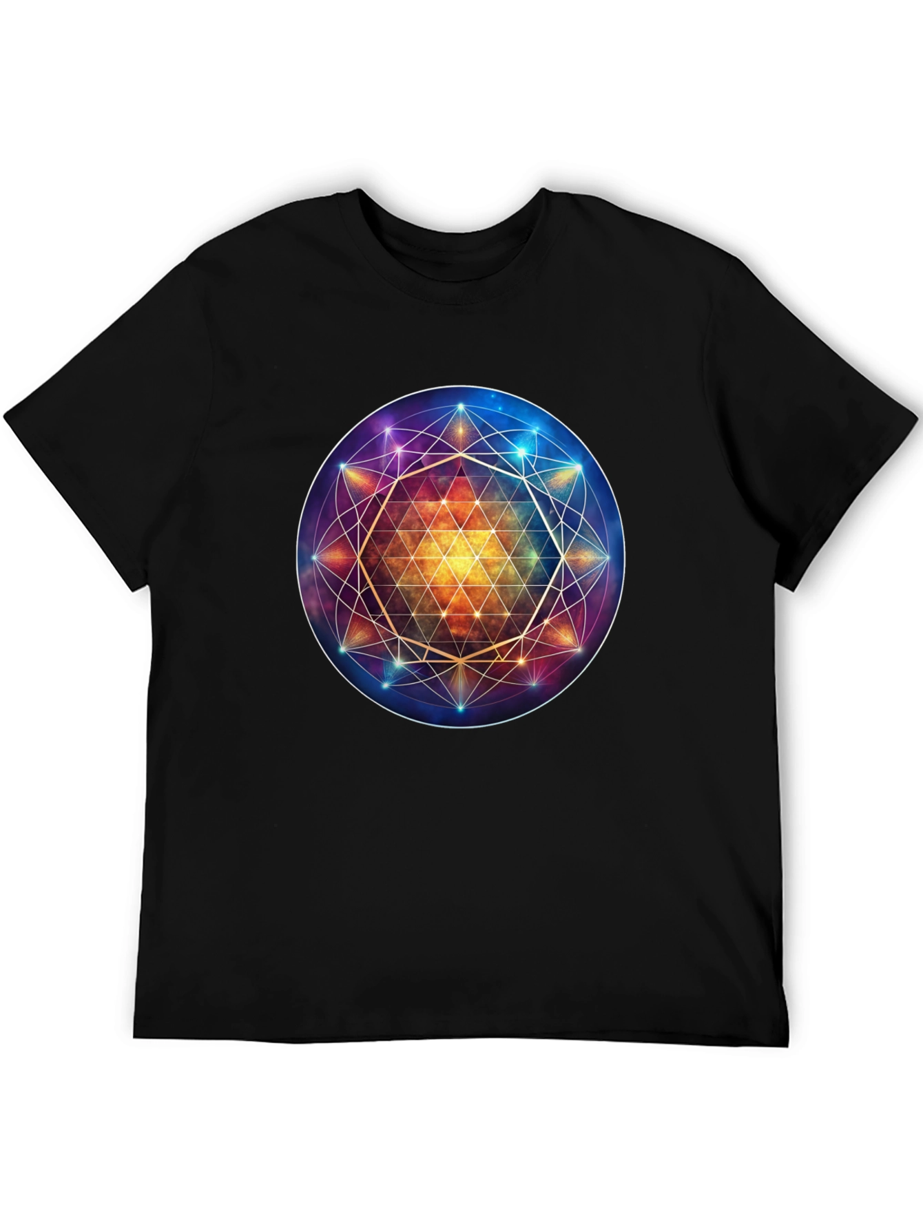 Metatrons Cube Graphic Tee - Sacred Geometry Design