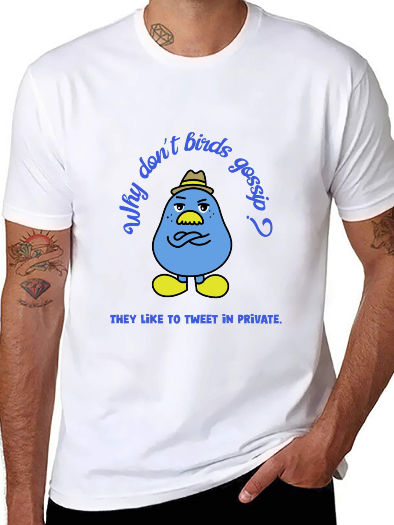 Funny Tweet in Private Bird Graphic T-Shirt