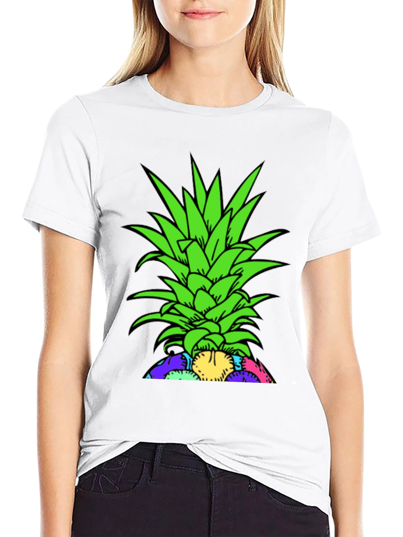 Pineapple Top Graphic T-Shirt - Unique Design