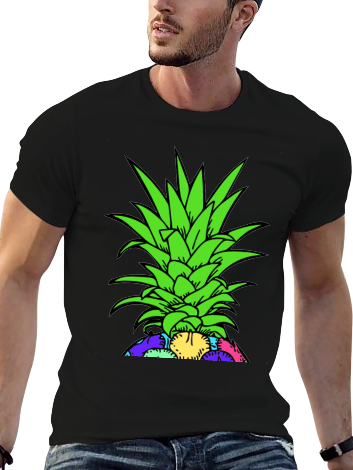 Pineapple Top Graphic T-Shirt - Unique Design