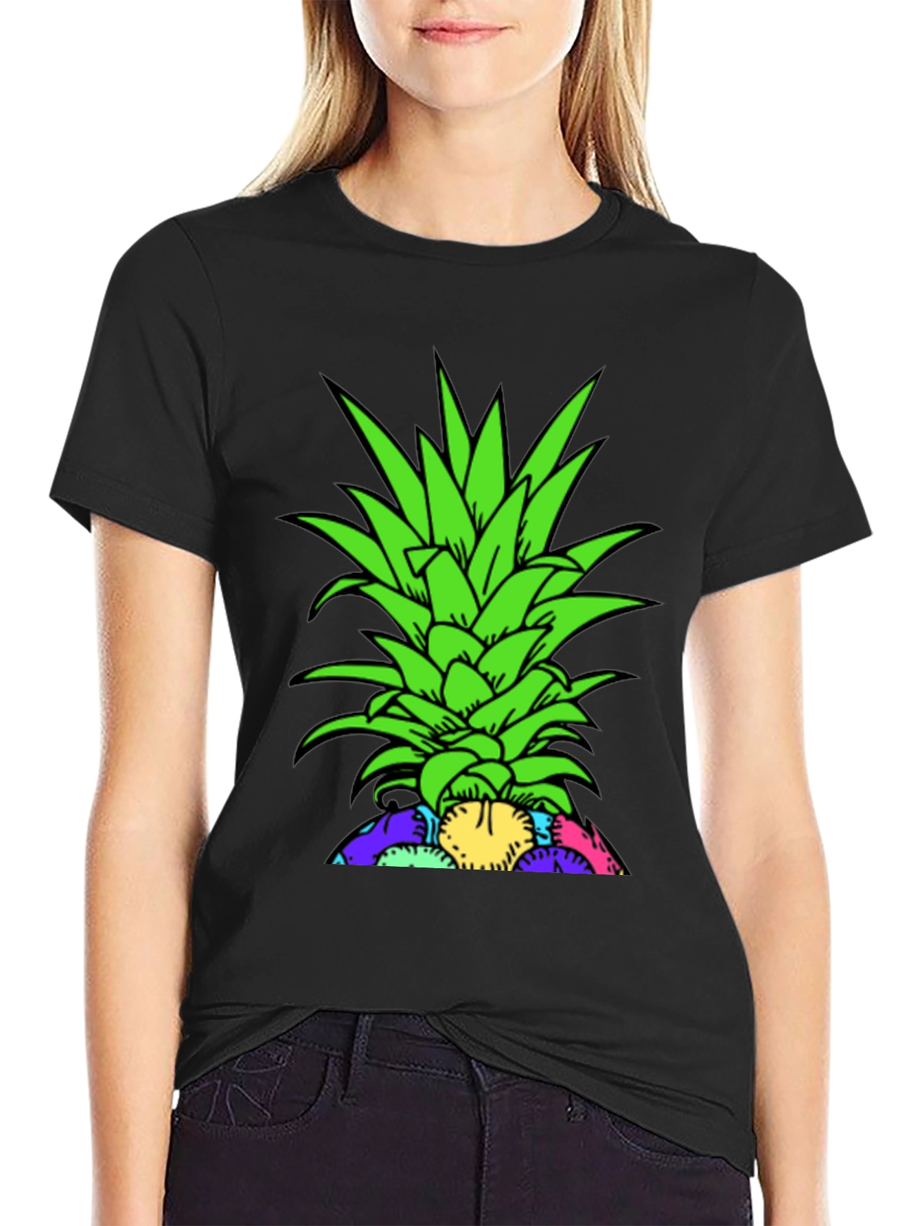 Pineapple Top Graphic T-Shirt - Unique Design