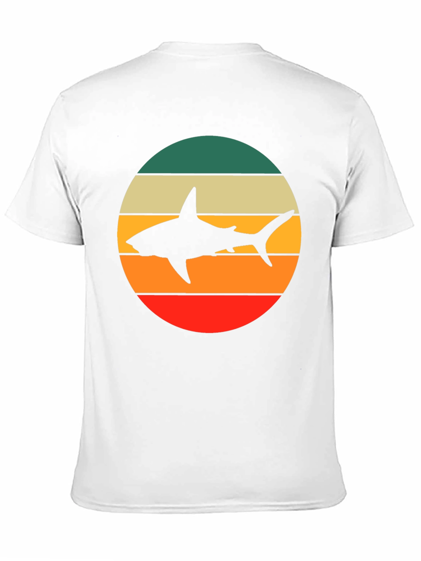 Retro Shark Graphic Tee - Mens Black T-Shirt