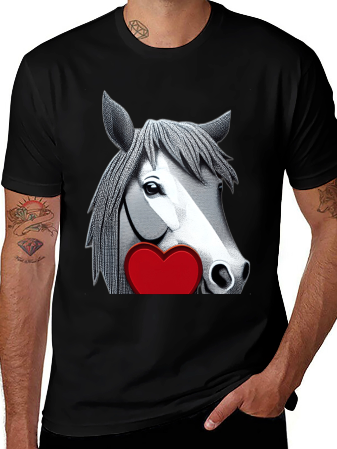 Horse with Heart Graphic Tee