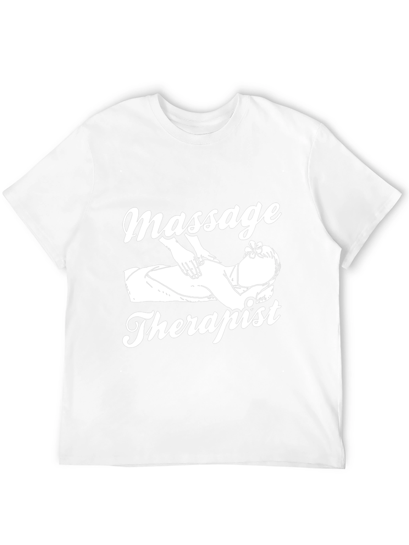 Massage Therapist Graphic T-Shirt Black Cotton Tee