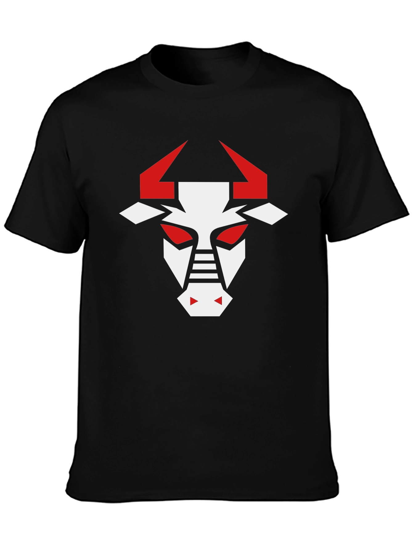 Geometric Bull Graphic T-Shirt - Modern Design