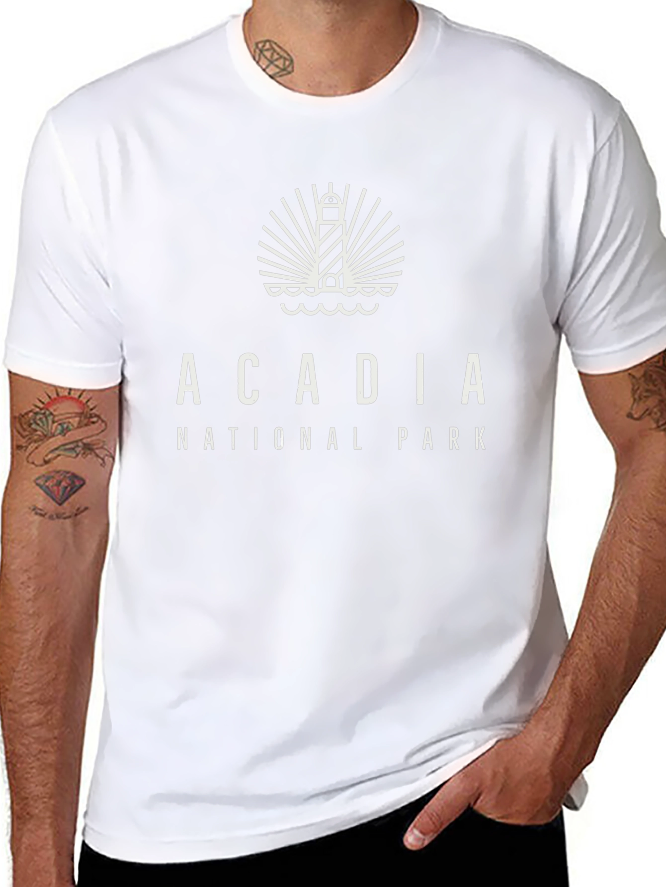Acadia National Park Lighthouse Graphic T-Shirt