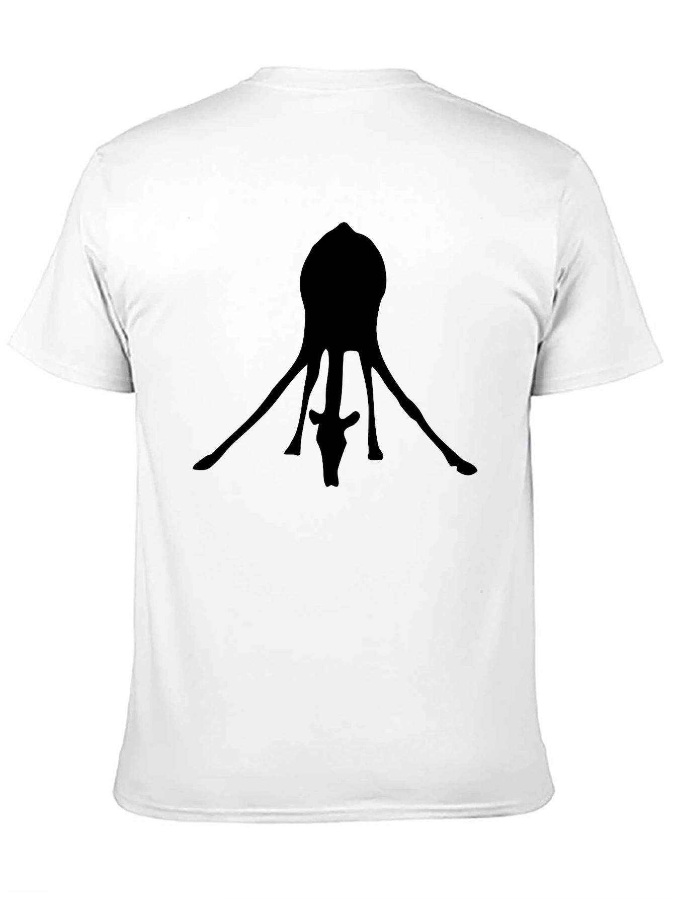 Unique Giraffe Silhouette Black T-Shirt