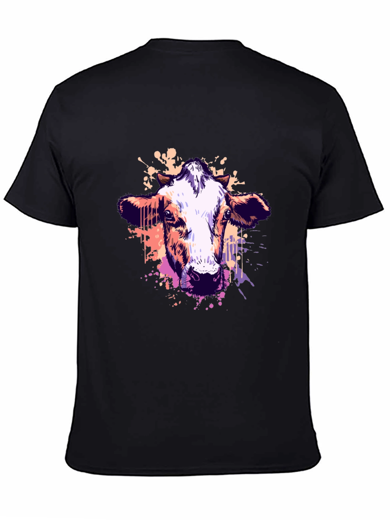 Cow Graphic Tee - Modern Art Animal Print