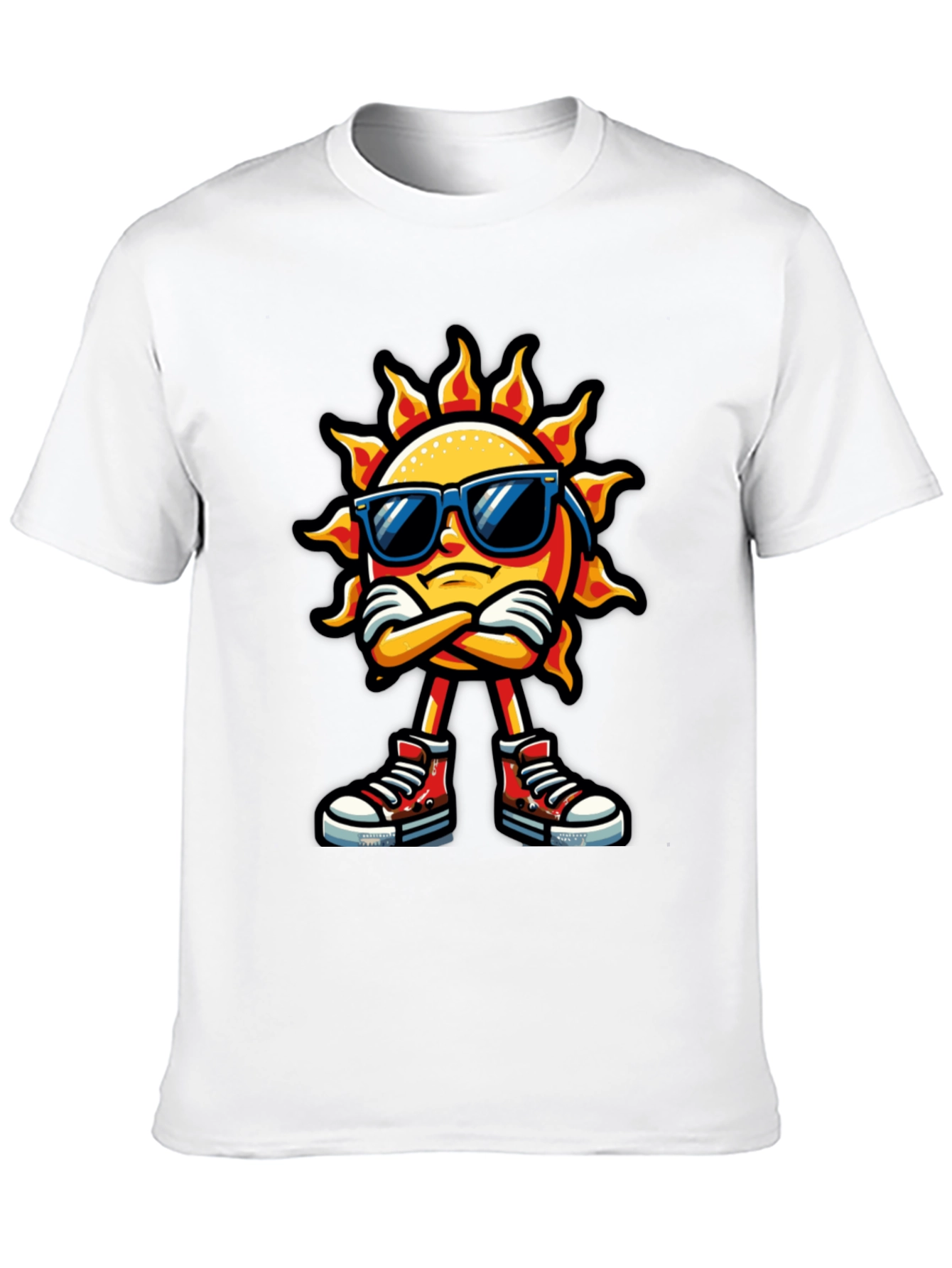 Cool Sun Cartoon Graphic T-Shirt
