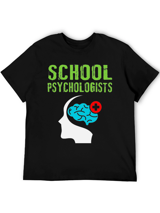 School Psychologist T-Shirt Brain Graphic Tee