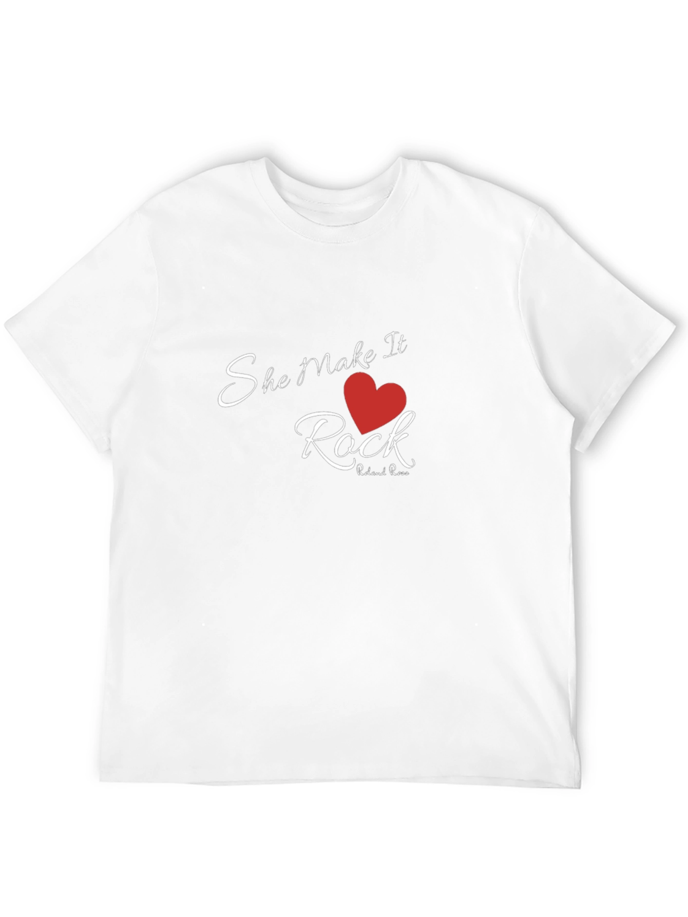 She Makes It Rock T-Shirt - Red Heart Design