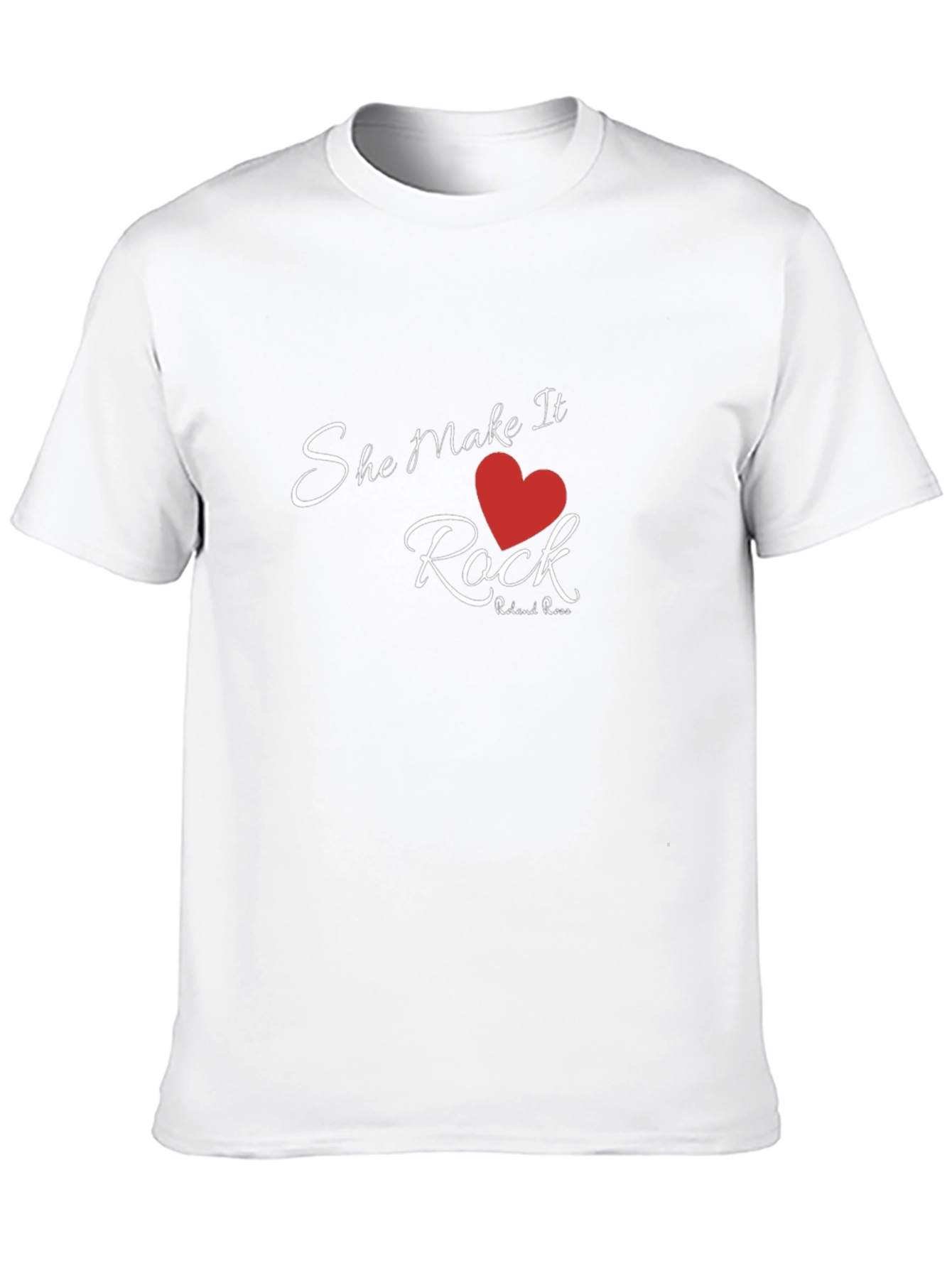 She Makes It Rock T-Shirt - Red Heart Design