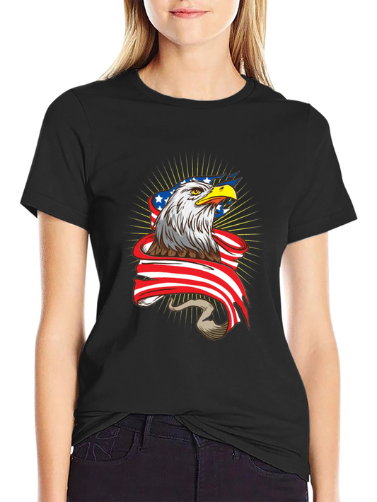 American Pride Eagle Graphic Tee - Black