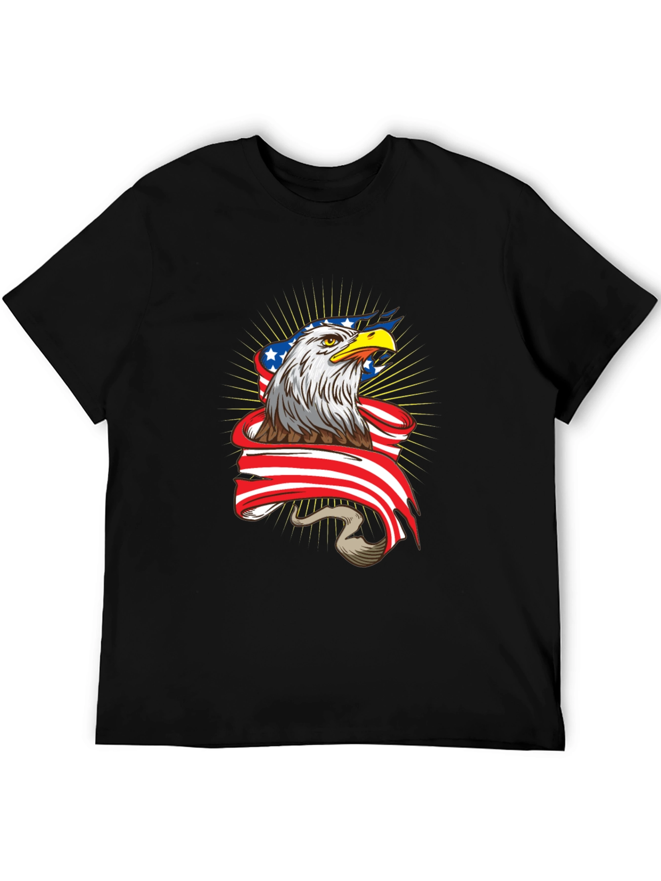 American Pride Eagle Graphic Tee - Black