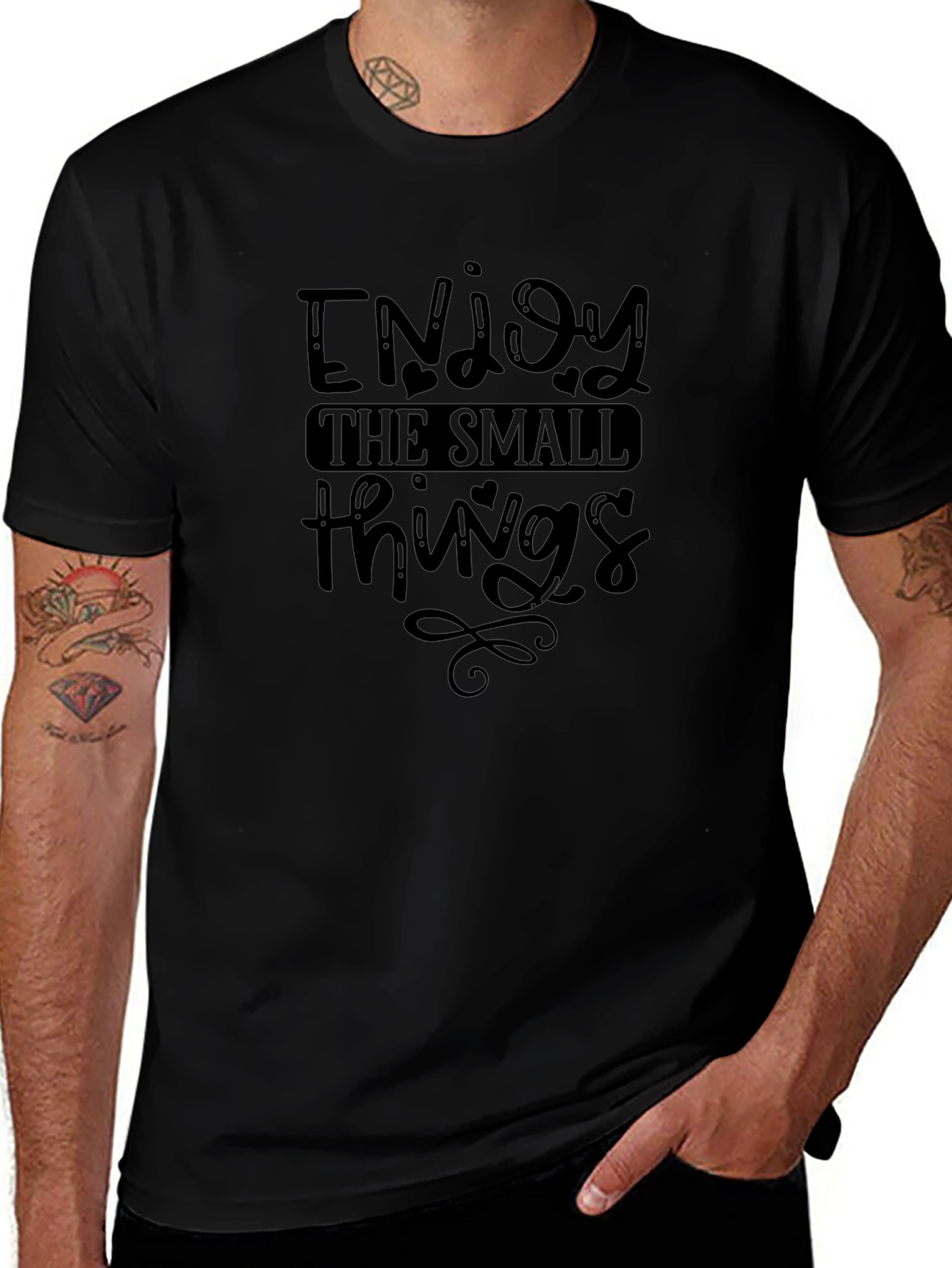 Enjoy The Small Things Graphic Tee - Black