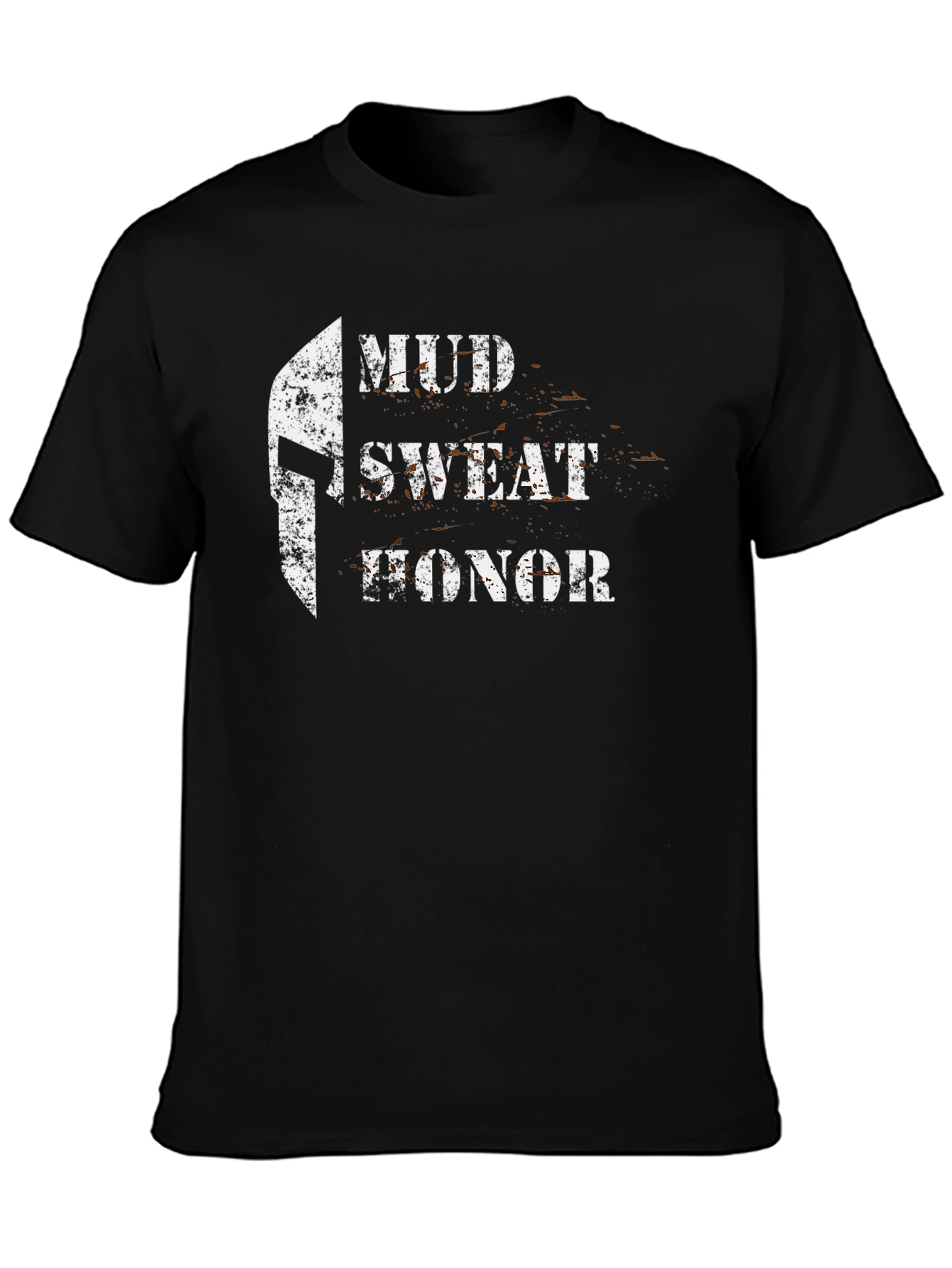 Mud Sweat Honor Spartan Graphic Tee - Black