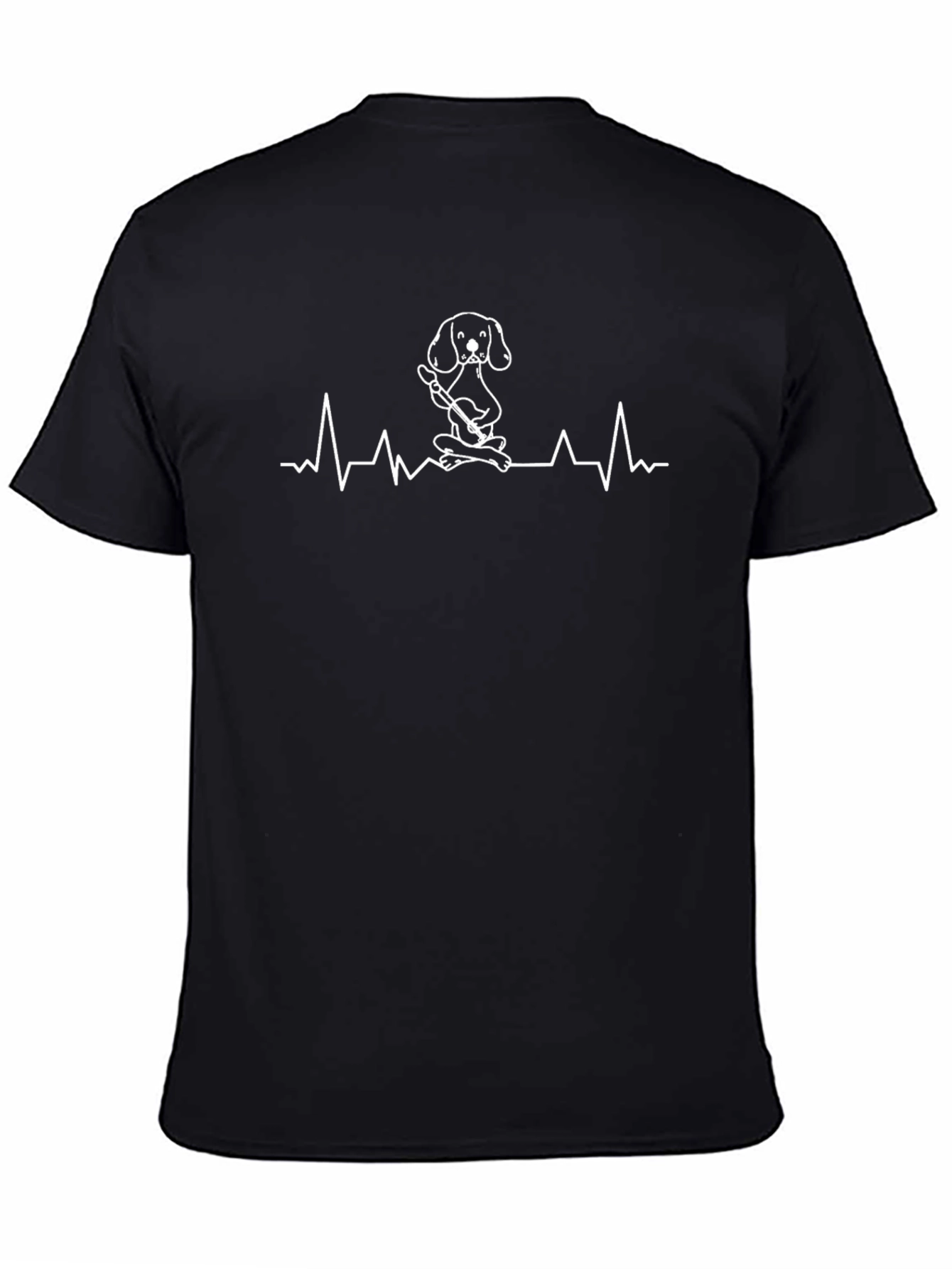 Dog Guitar Heartbeat Graphic Tee