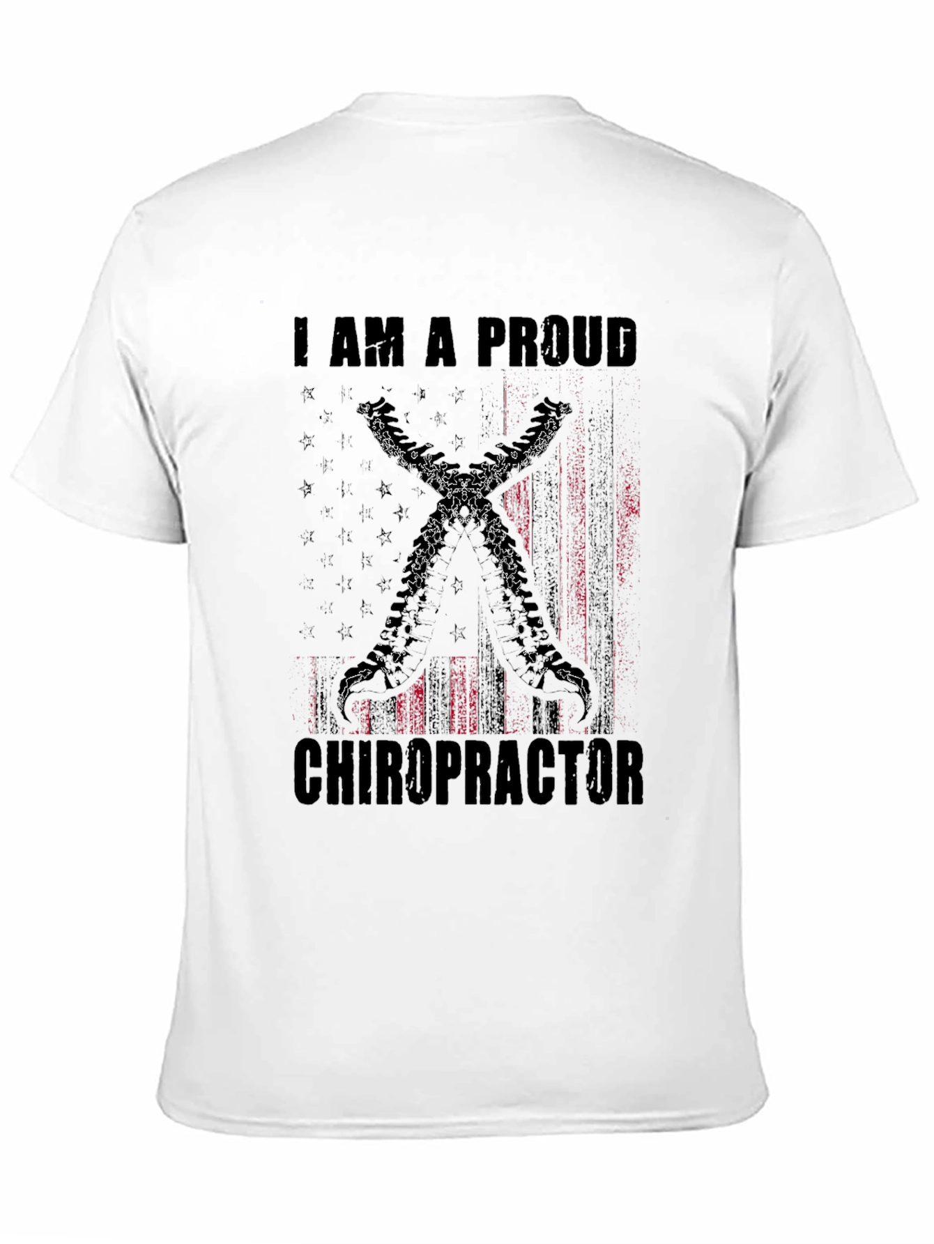 Proud Chiropractor T-Shirt - American Flag Design