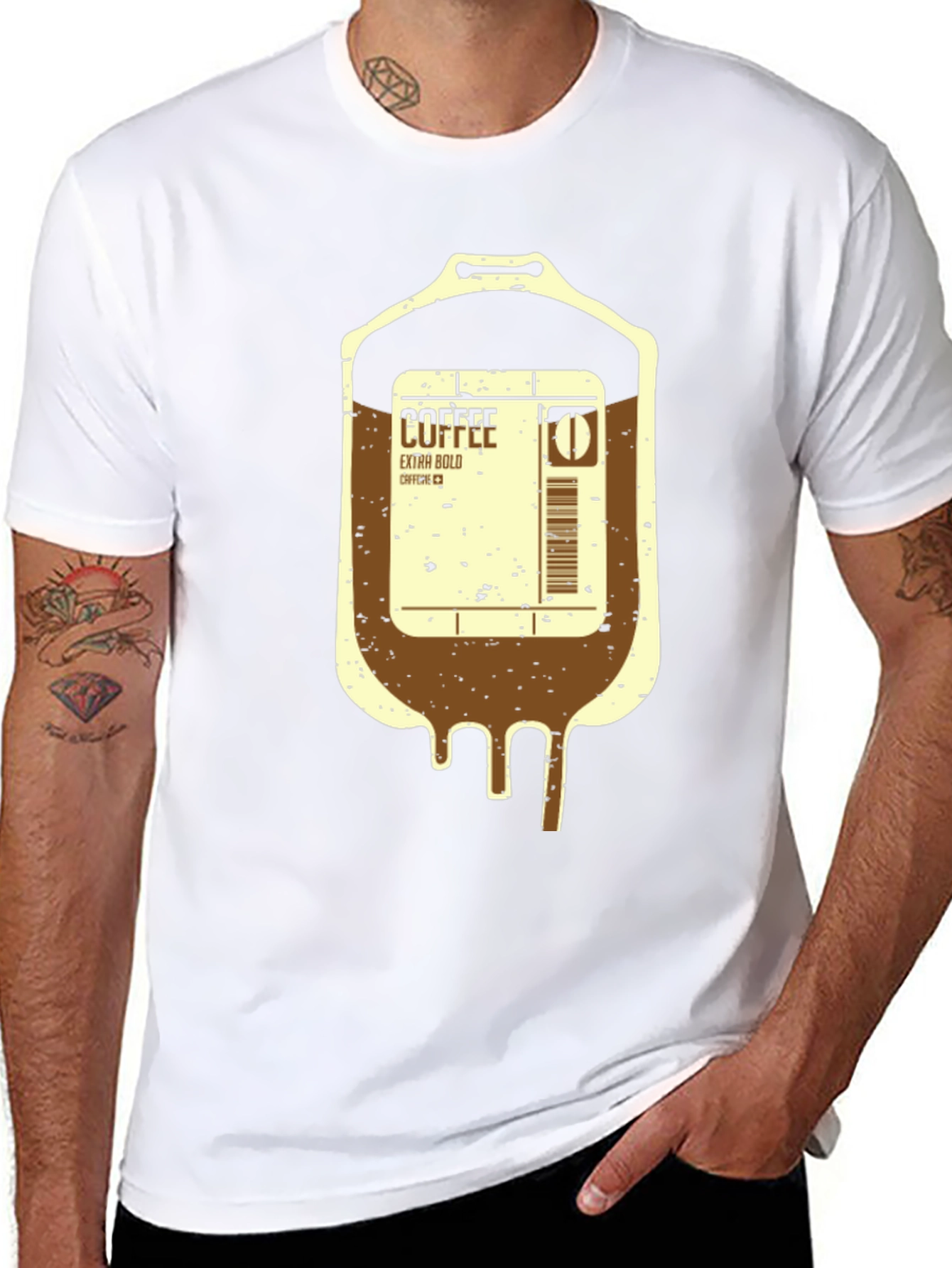 Coffee IV Drip T-Shirt - Extra Bold Boost