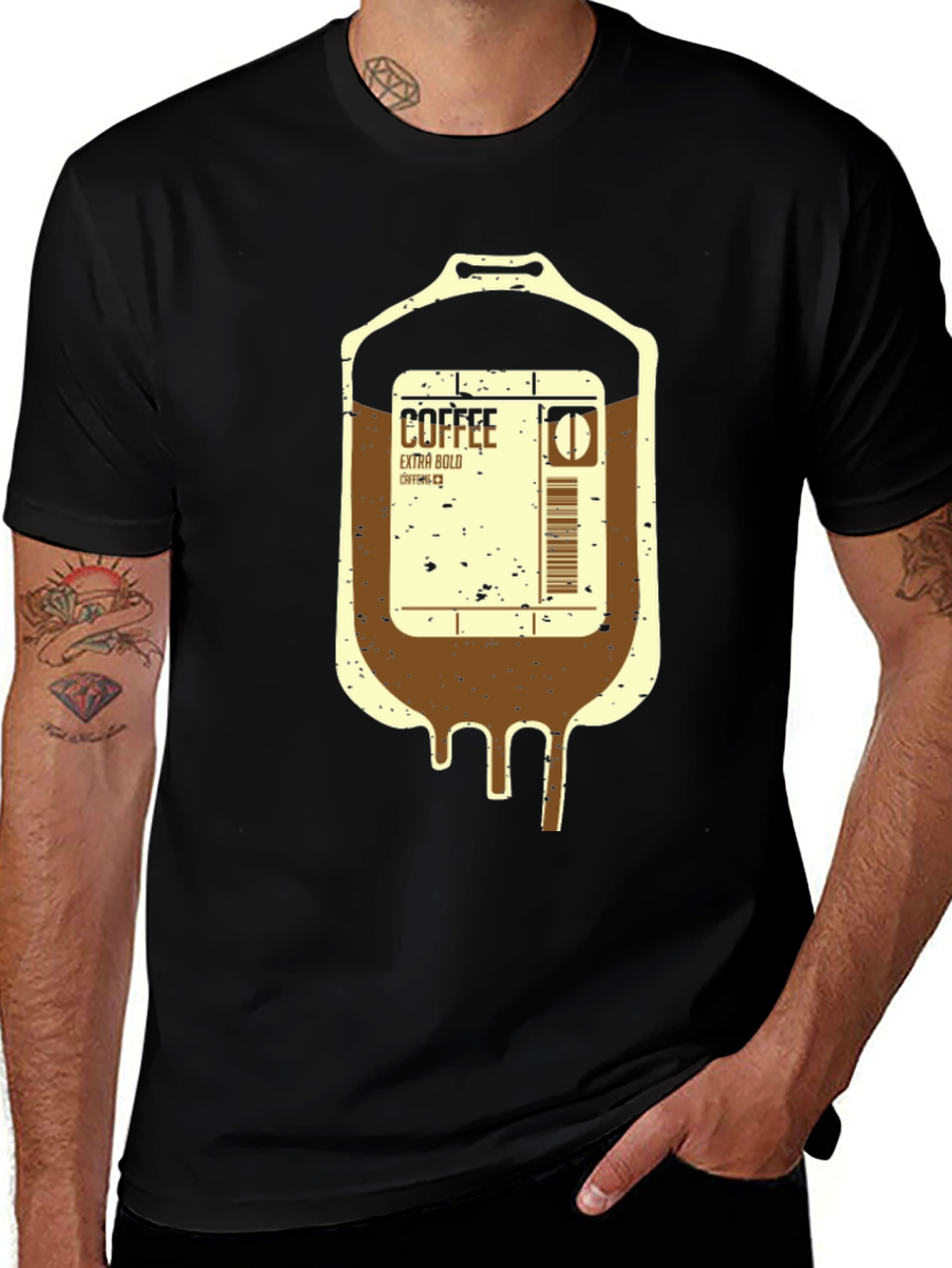 Coffee IV Drip T-Shirt - Extra Bold Boost