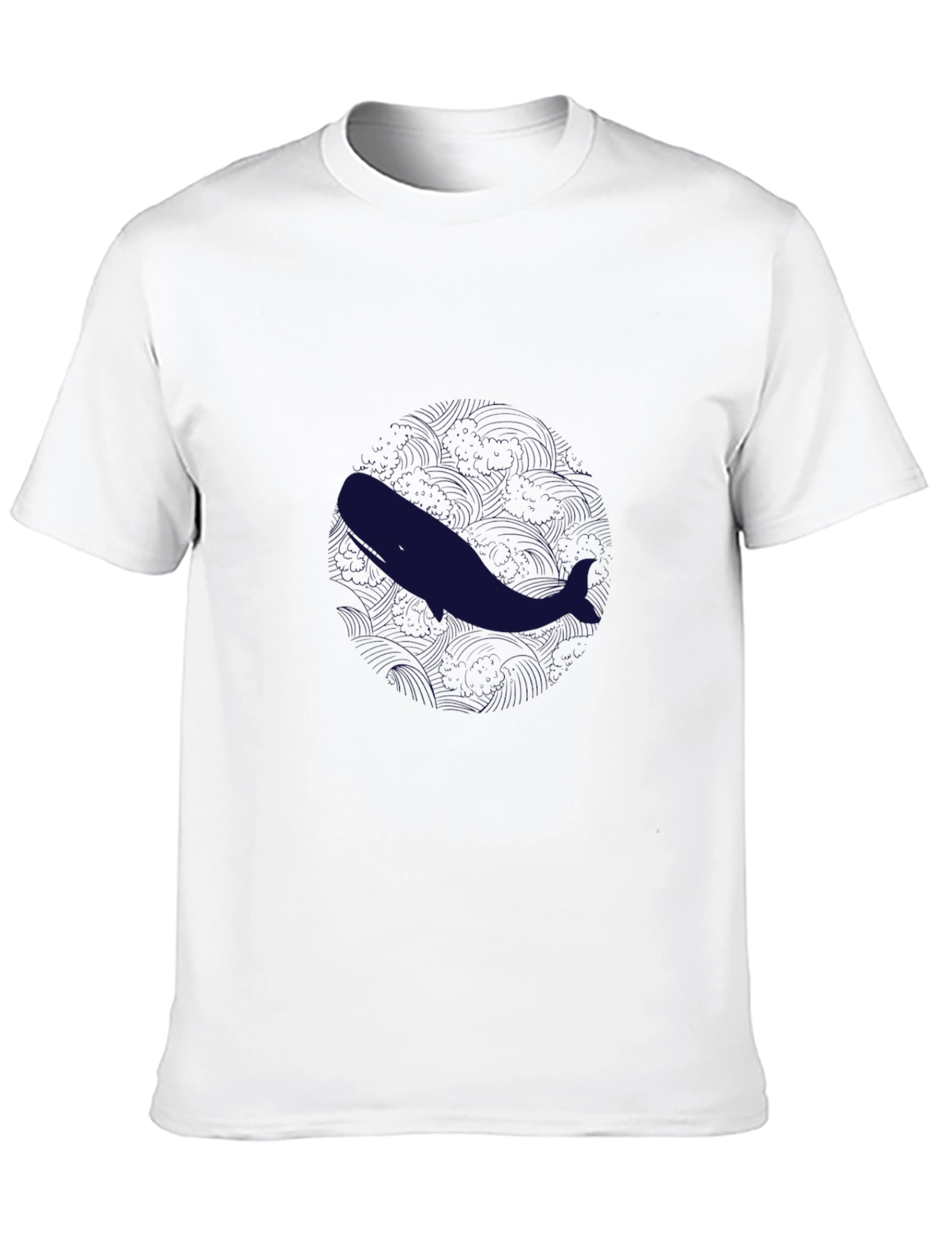 Whale Graphic Tee - Stylish Mens Black T-Shirt