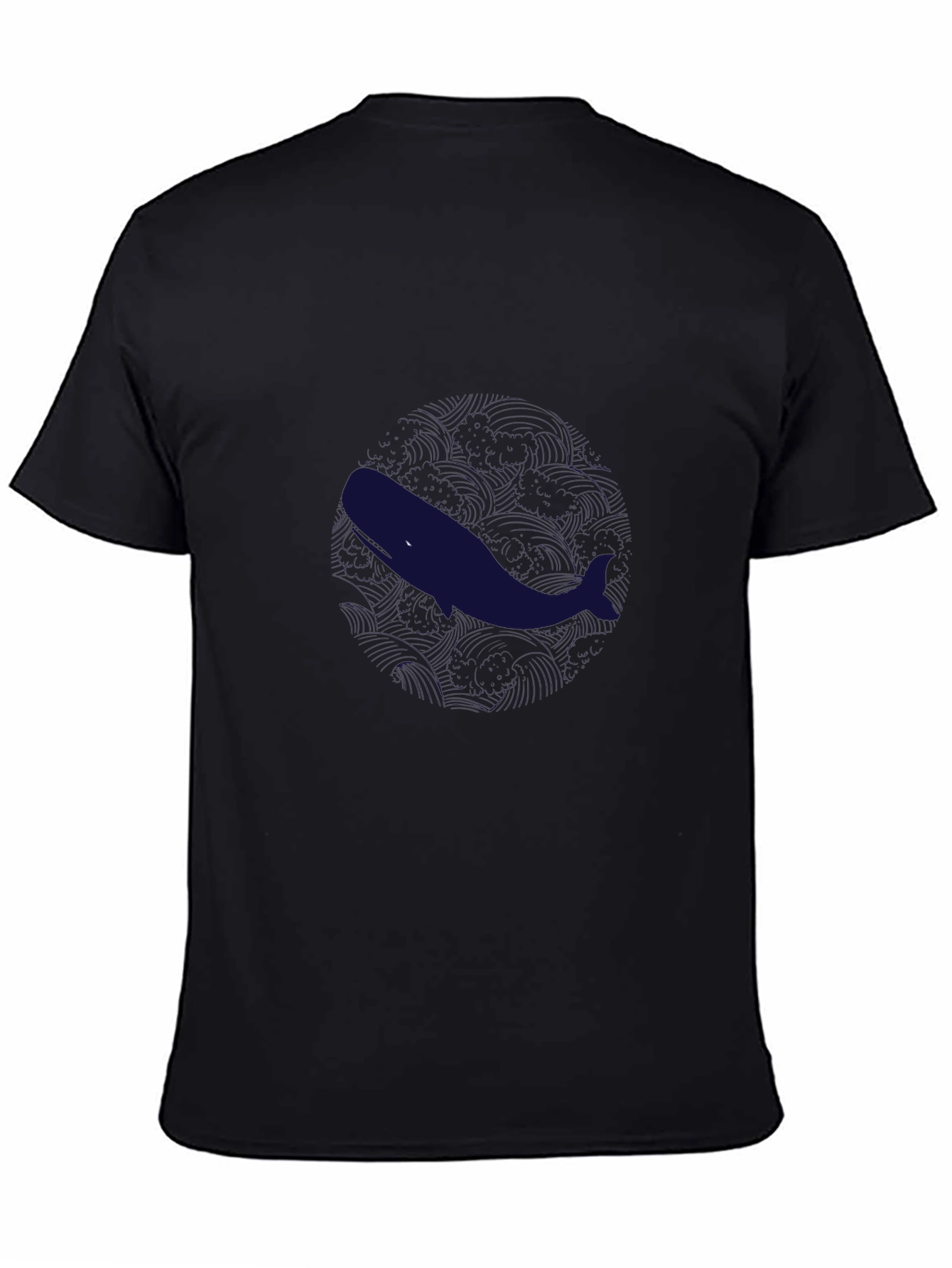 Whale Graphic Tee - Stylish Mens Black T-Shirt